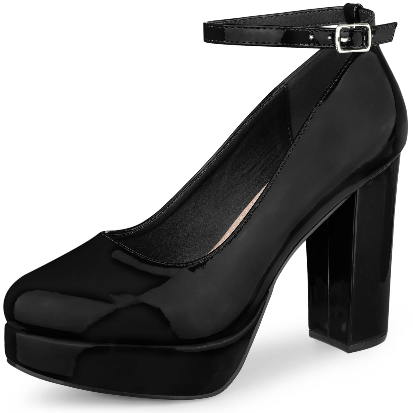 Zapatos Mary Jane con plataforma y tacón grueso y tiras en el tobillo para mujer