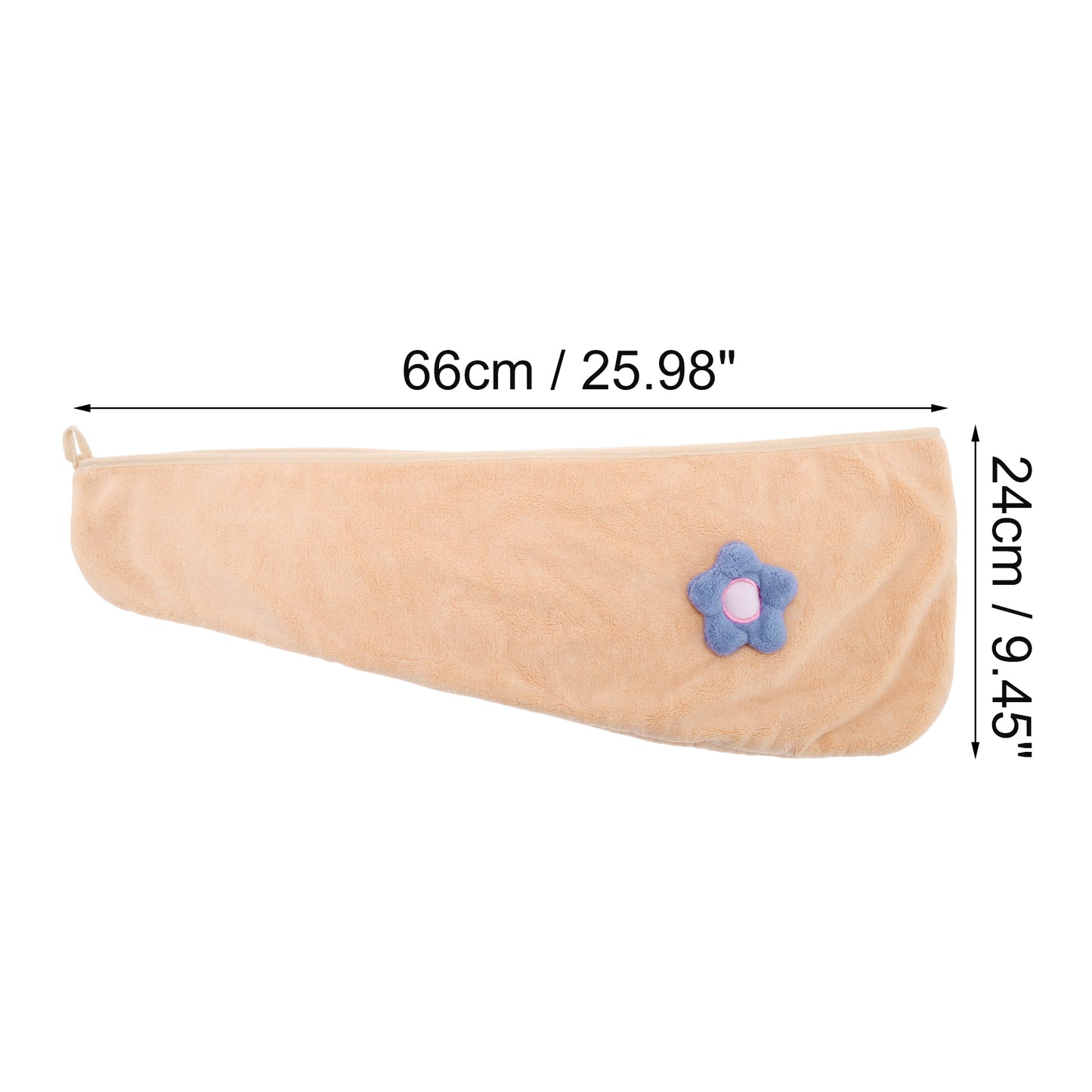 1 Pc Women Soft Side Flowers Hair Towel Wrap for Bathroom Pink