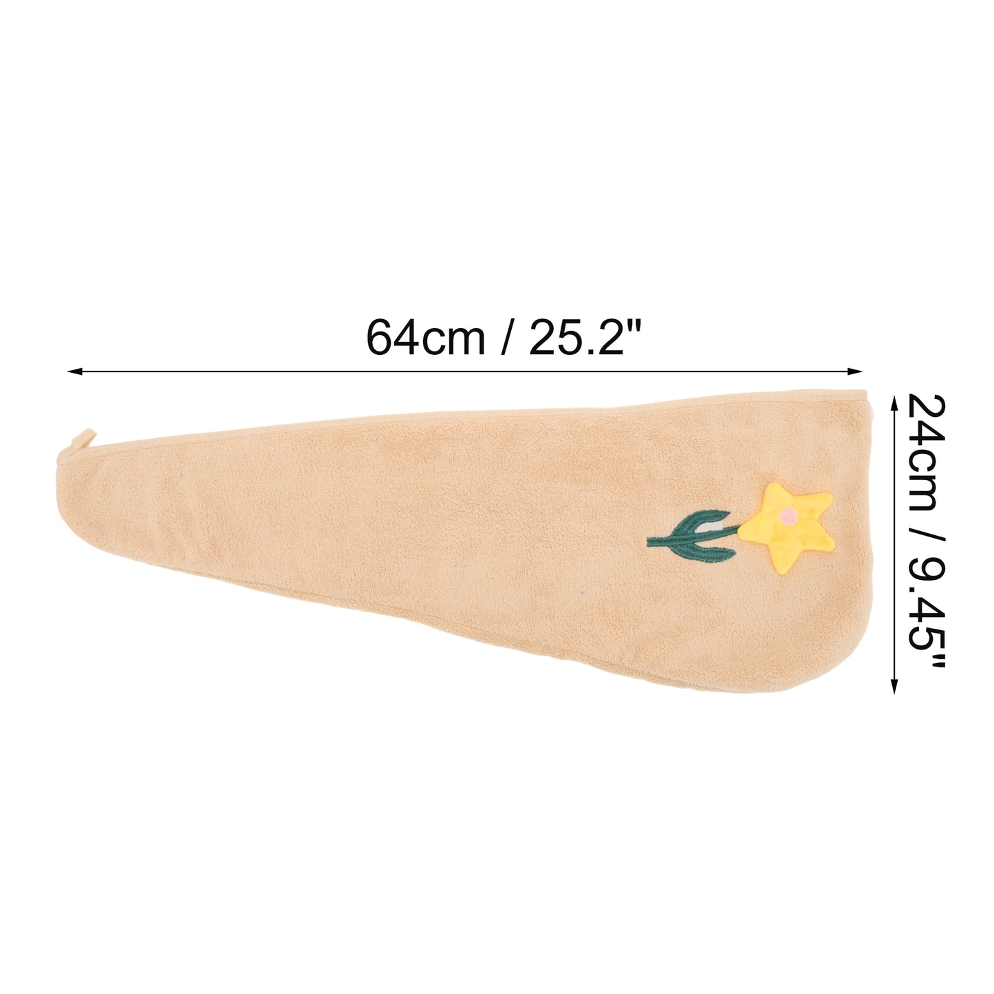 1 Pc Women Soft Flowers Hair Towel Absorbent Hair Wrap for Bathroom Pink