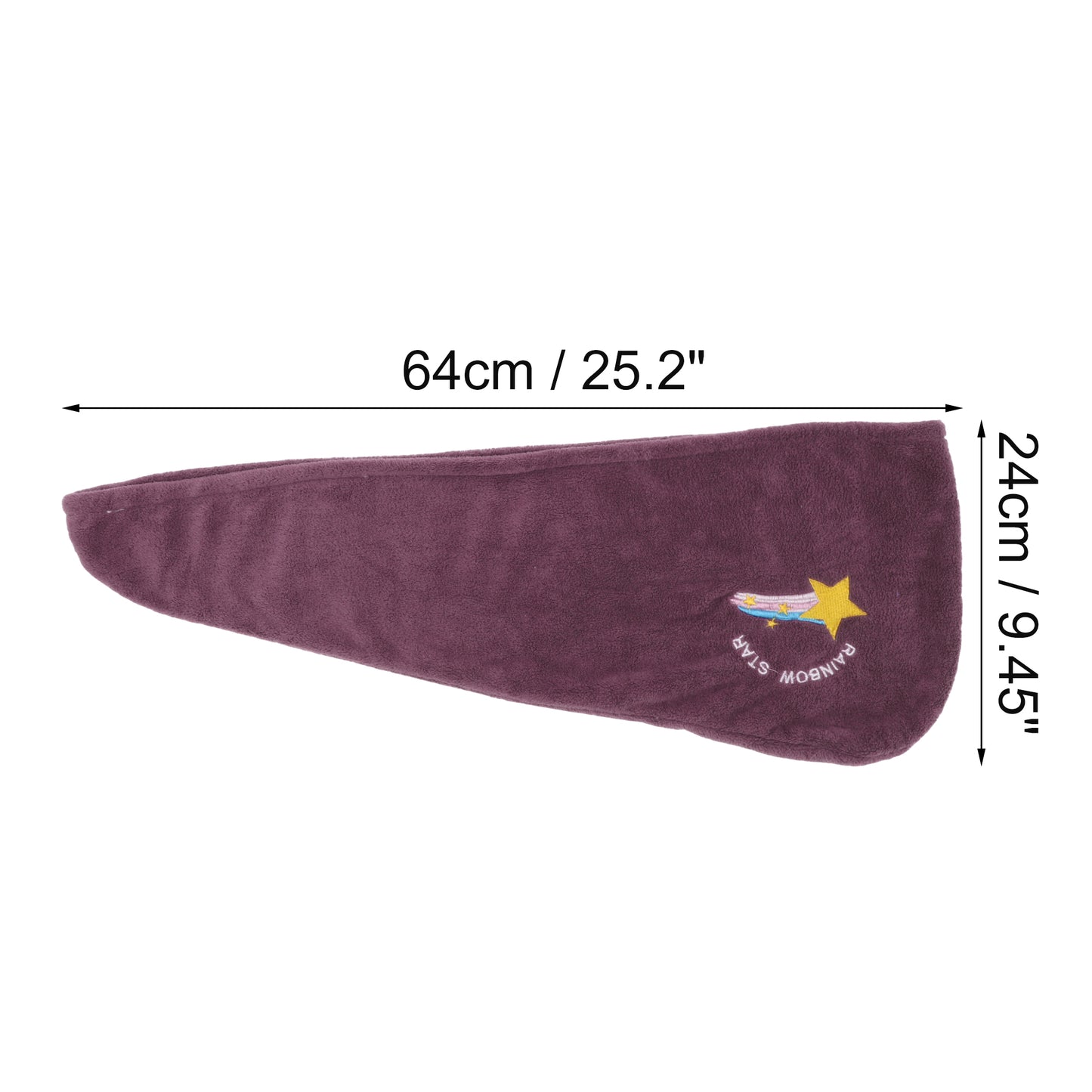 1 Pc Women Soft Cartoon Pattern Hair Towel for Bathroom Purple