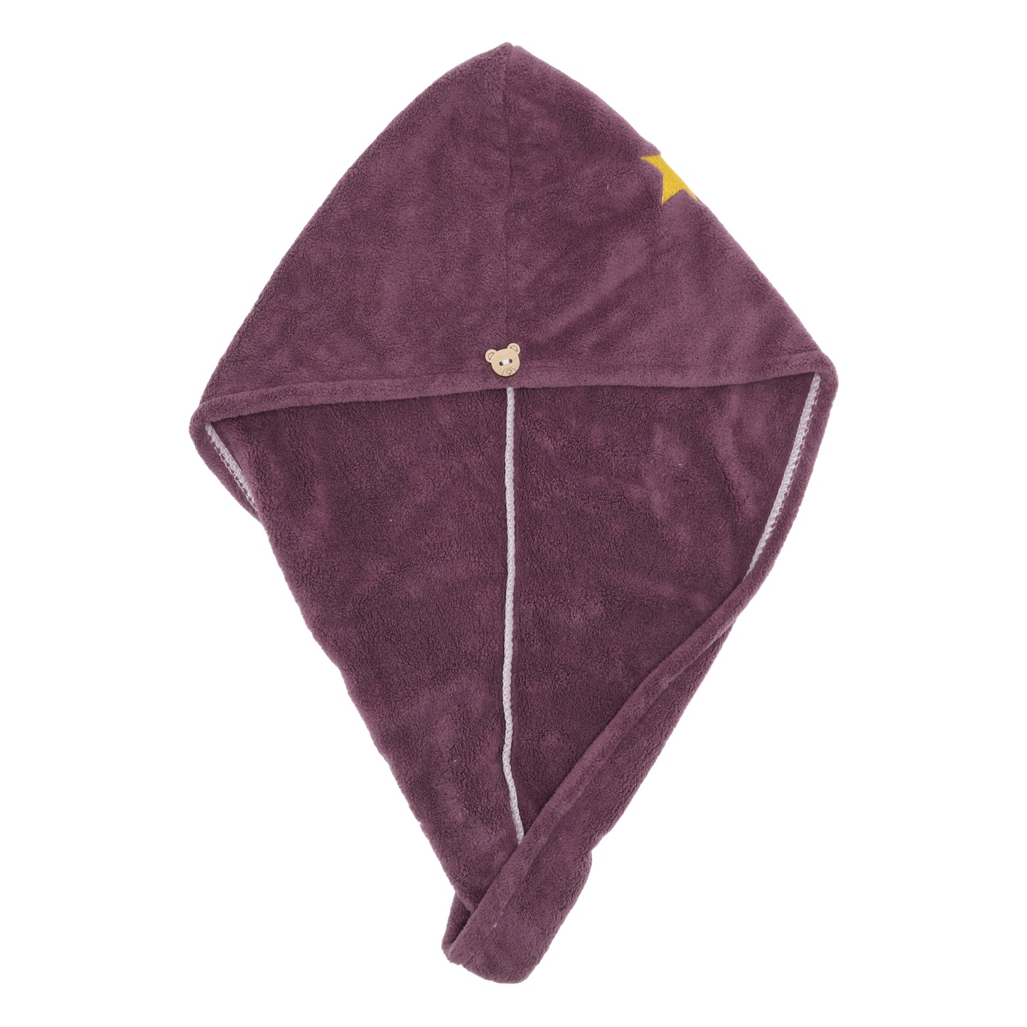 1 Pc Women Soft Cartoon Pattern Hair Towel for Bathroom Purple