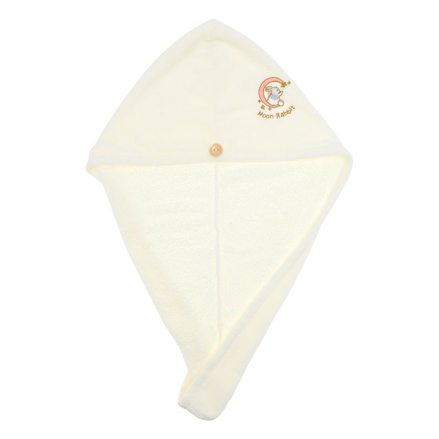 1 Pc Women Soft Cartoon Pattern Hair Towel for Bathroom White