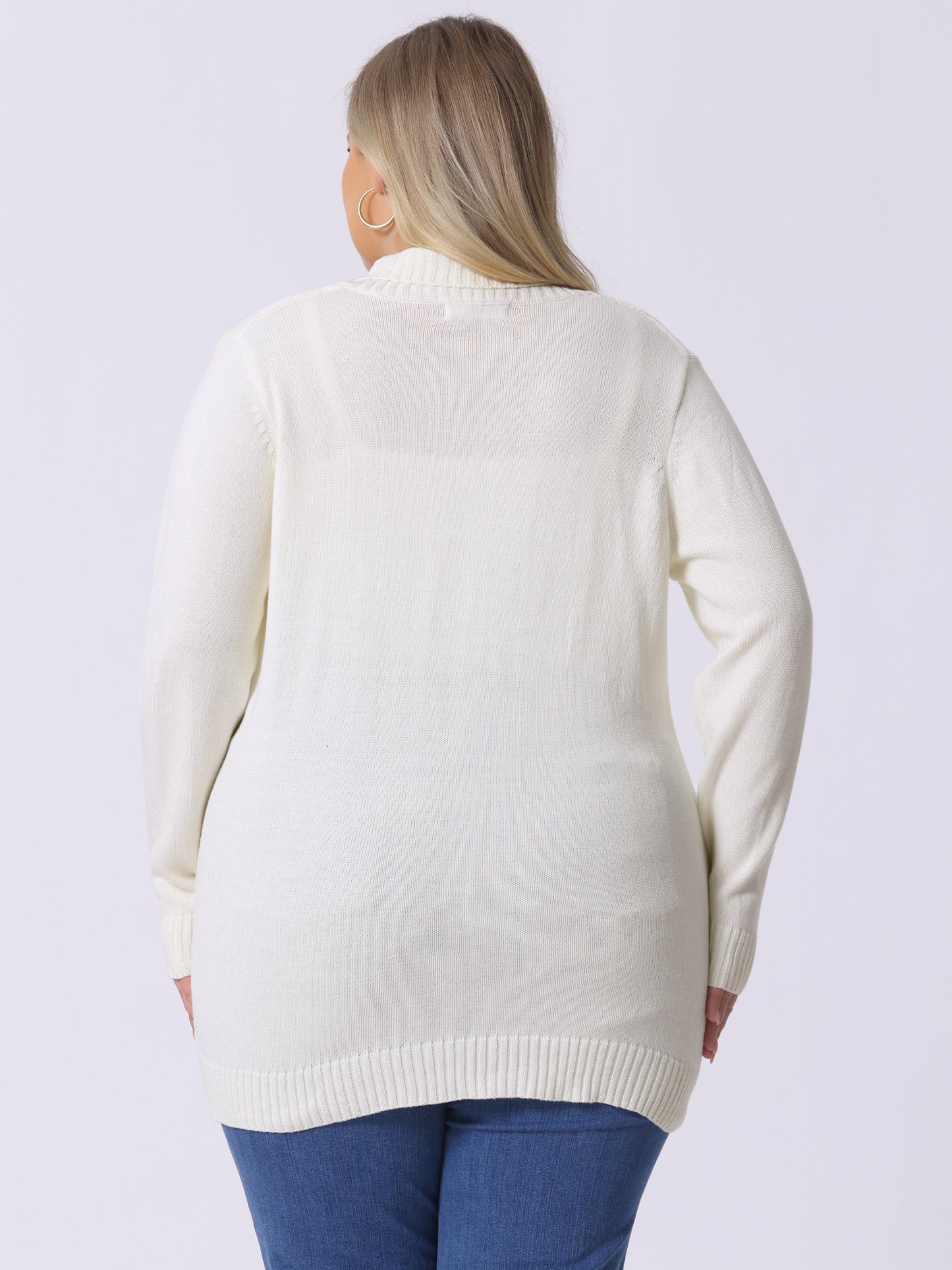 Women's Plus Size Classic Cardigan Sweaters Long Sleeve with Pockets Lightweight Cardigans