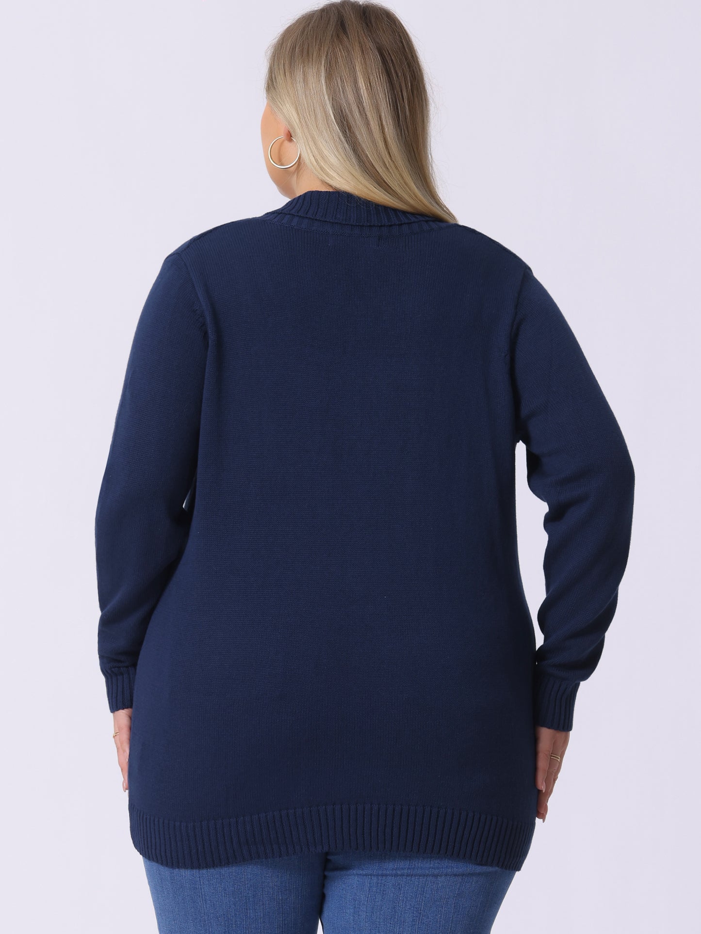 Women's Plus Size Classic Cardigan Sweaters Long Sleeve with Pockets Lightweight Cardigans