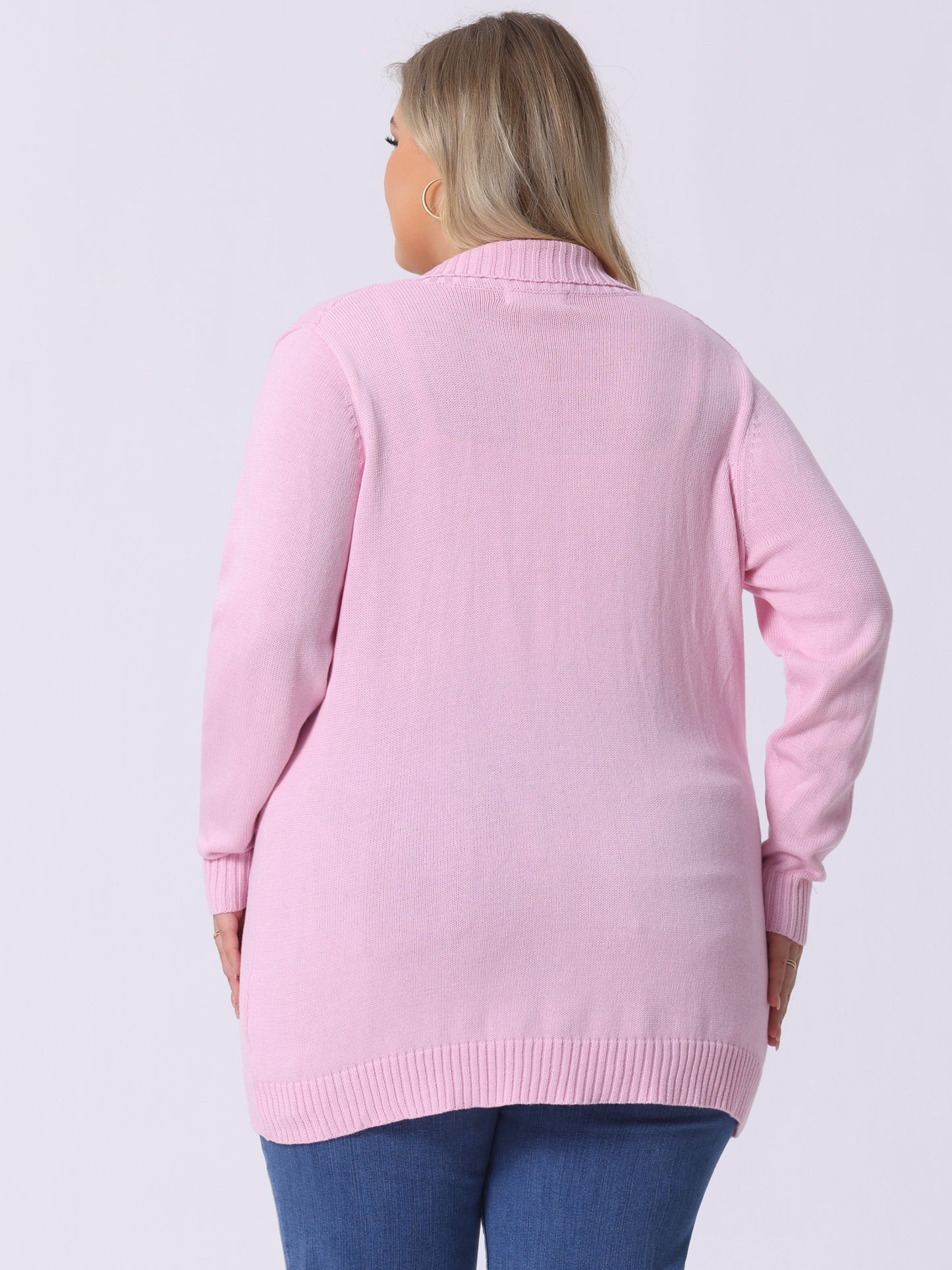 Women's Plus Size Classic Cardigan Sweaters Long Sleeve with Pockets Lightweight Cardigans
