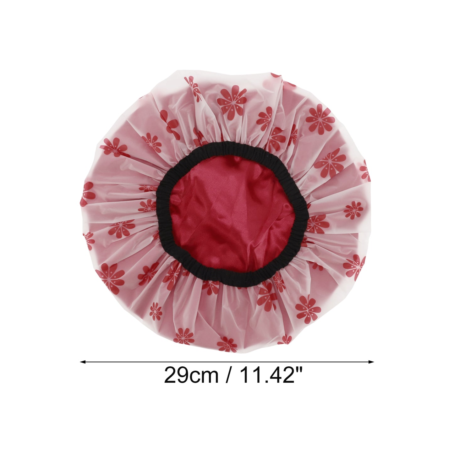 1 Pc Women Durable Snowflake Shower Cap for Bathroom Red