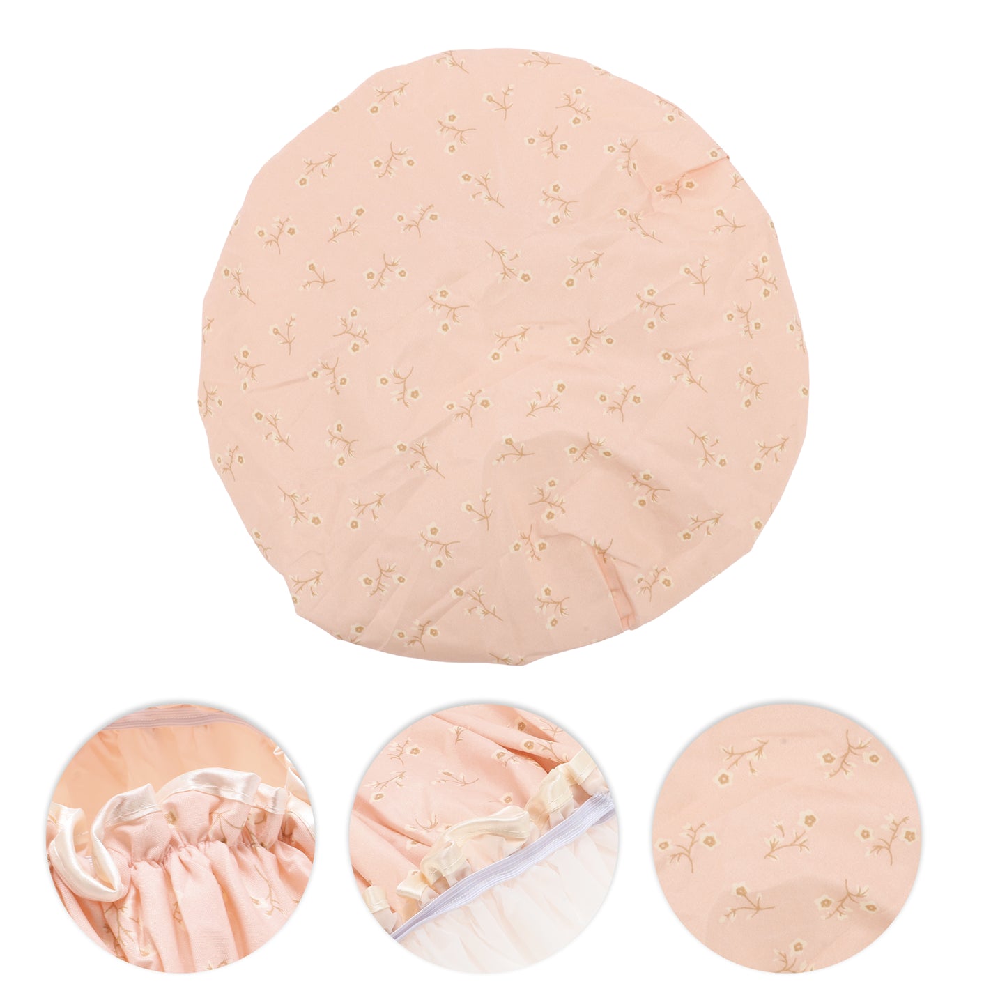 1 Pc Women Durable Waterproof Shower Cap for Bathroom Travel Pink