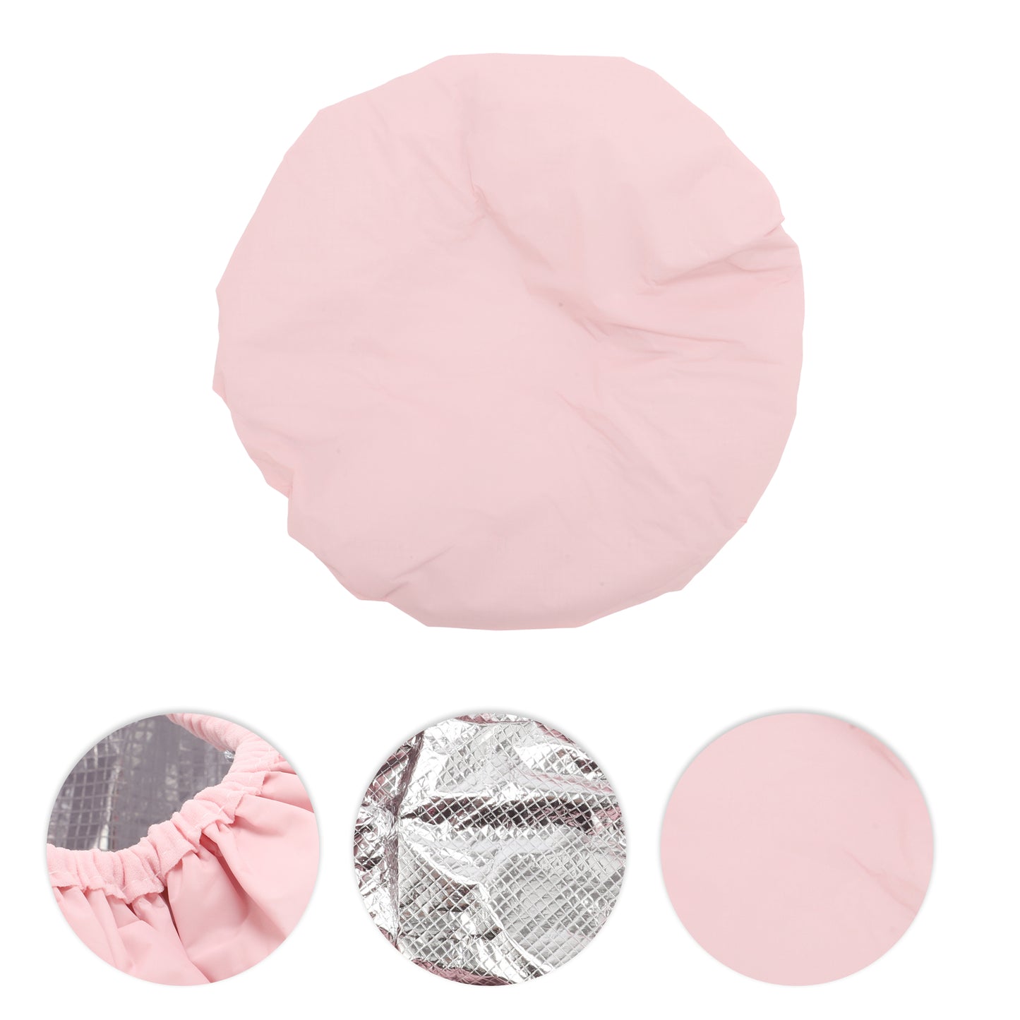 1 Pc Women Portable Shower Cap for Bathroom Hotel Pink