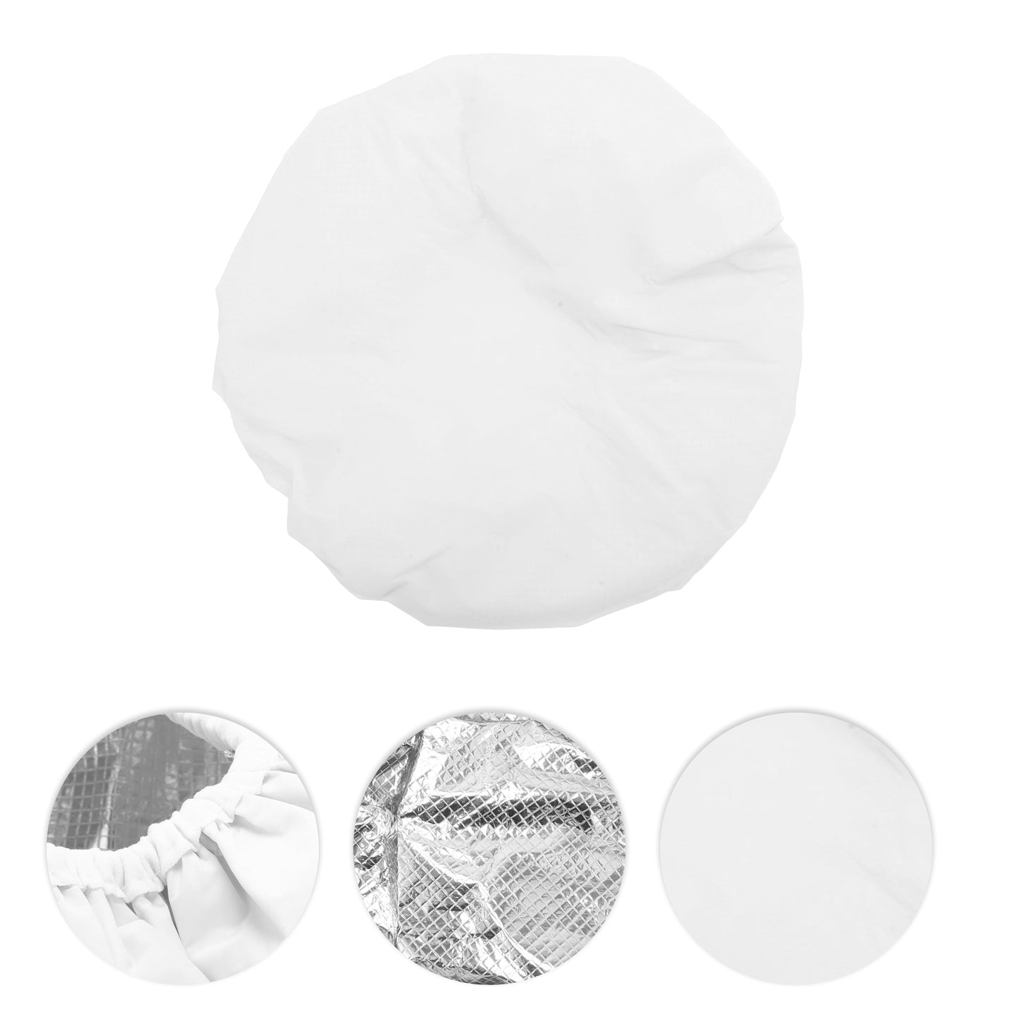 1 Pc Women Portable Shower Cap for Bathroom Hotel White