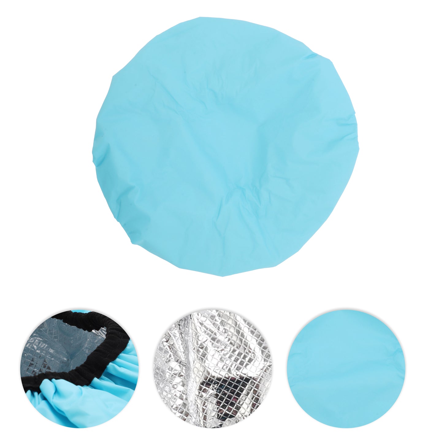 1 Pc Women Portable Shower Cap for Bathroom Hotel Blue