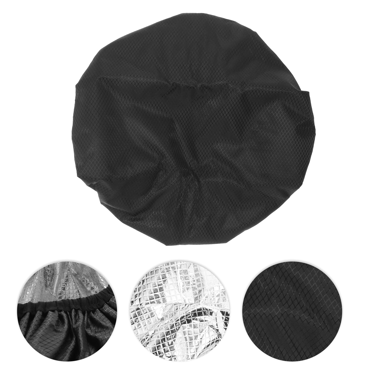 1 Pc Women Portable Shower Cap for Bathroom Hotel Black