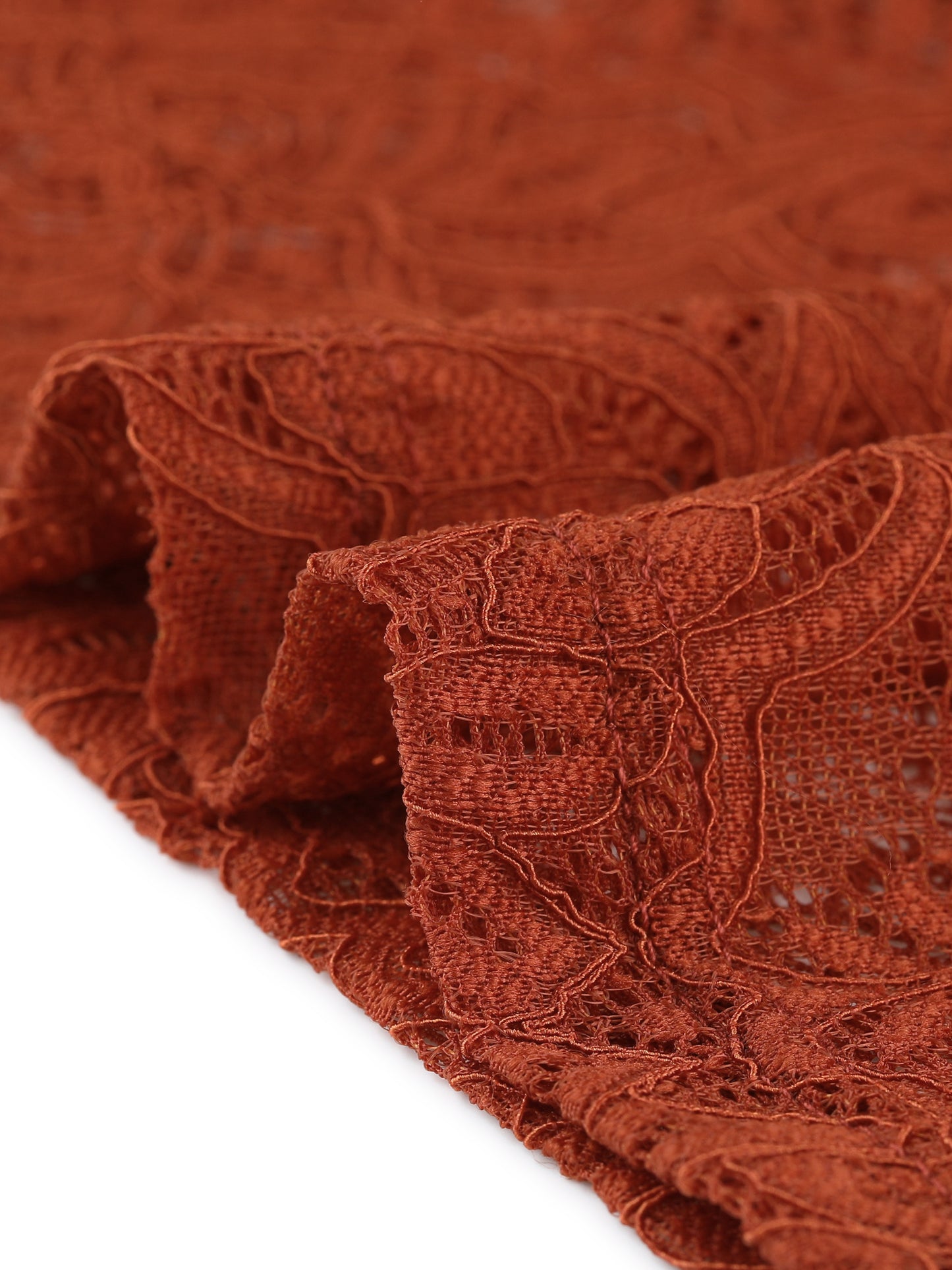 Women Plus Size Lace Blouse Sheer Long Sleeve Elastic Cuff Layer Cross V Neck Top