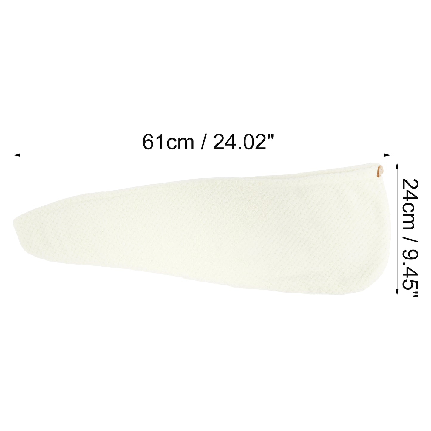 1 Pc Women Soft Breathable Hair Drying Towel for Bathroom White