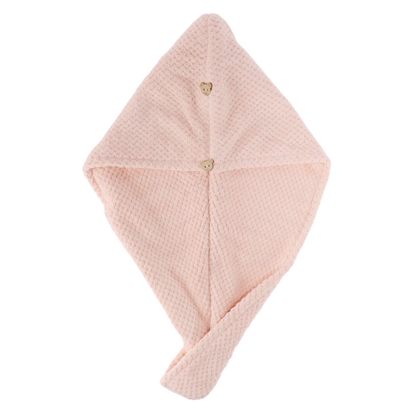 1 Pc Women Soft Double Layer Hair Drying Towel for Bathroom Pink