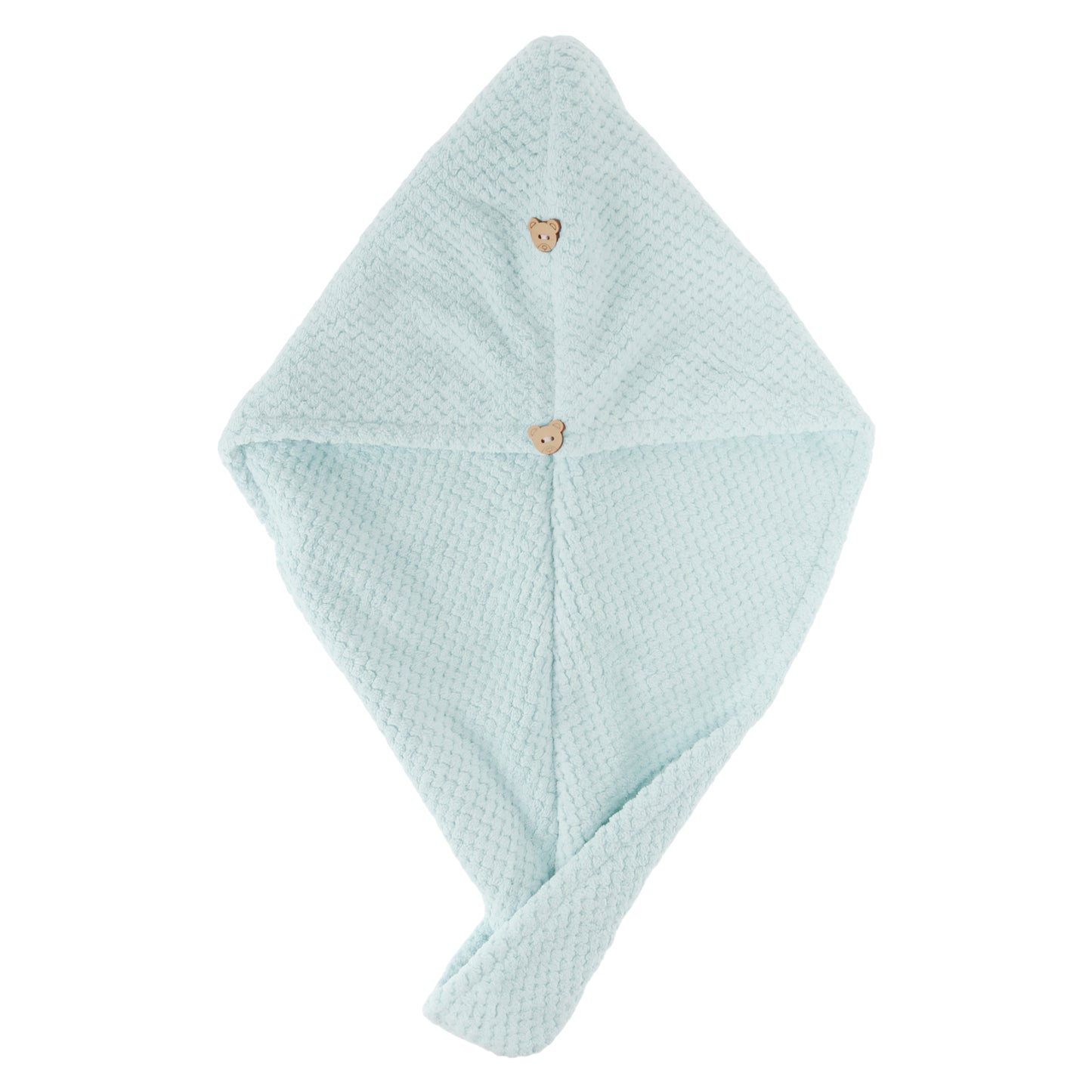 1 Pc Women Soft Double Layer Hair Drying Towel for Bathroom Blue