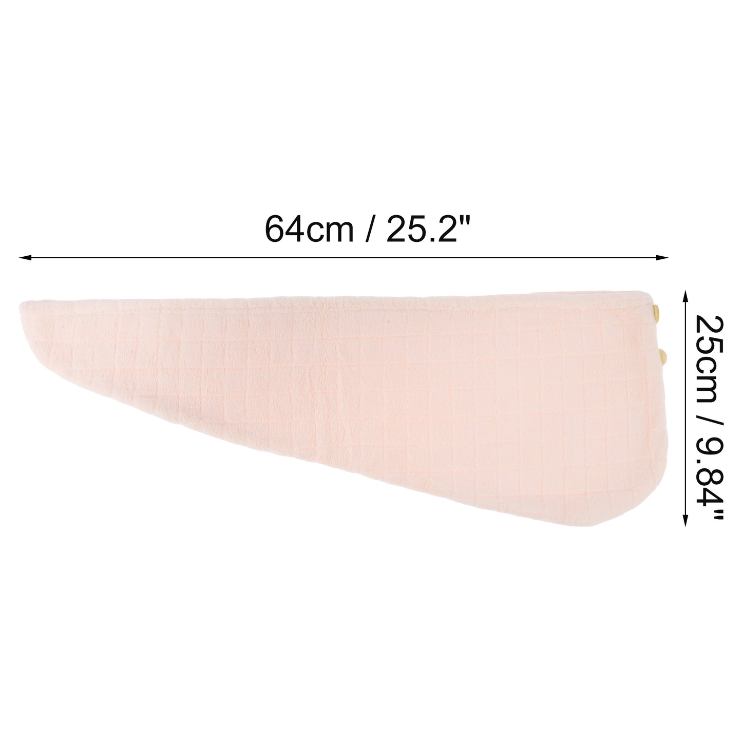 1 Pc Women Breathable Grid Hair Drying Wrap Towel for Bathroom Pink