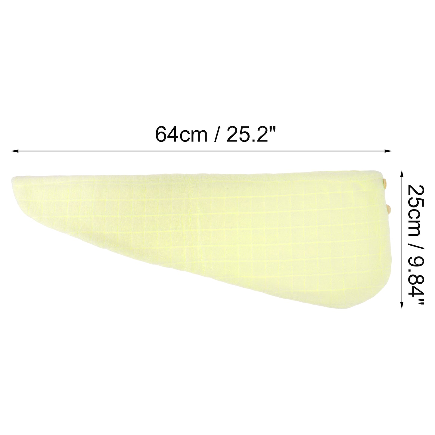 1 Pc Women Breathable Grid Hair Drying Wrap Towel for Bathroom Yellow