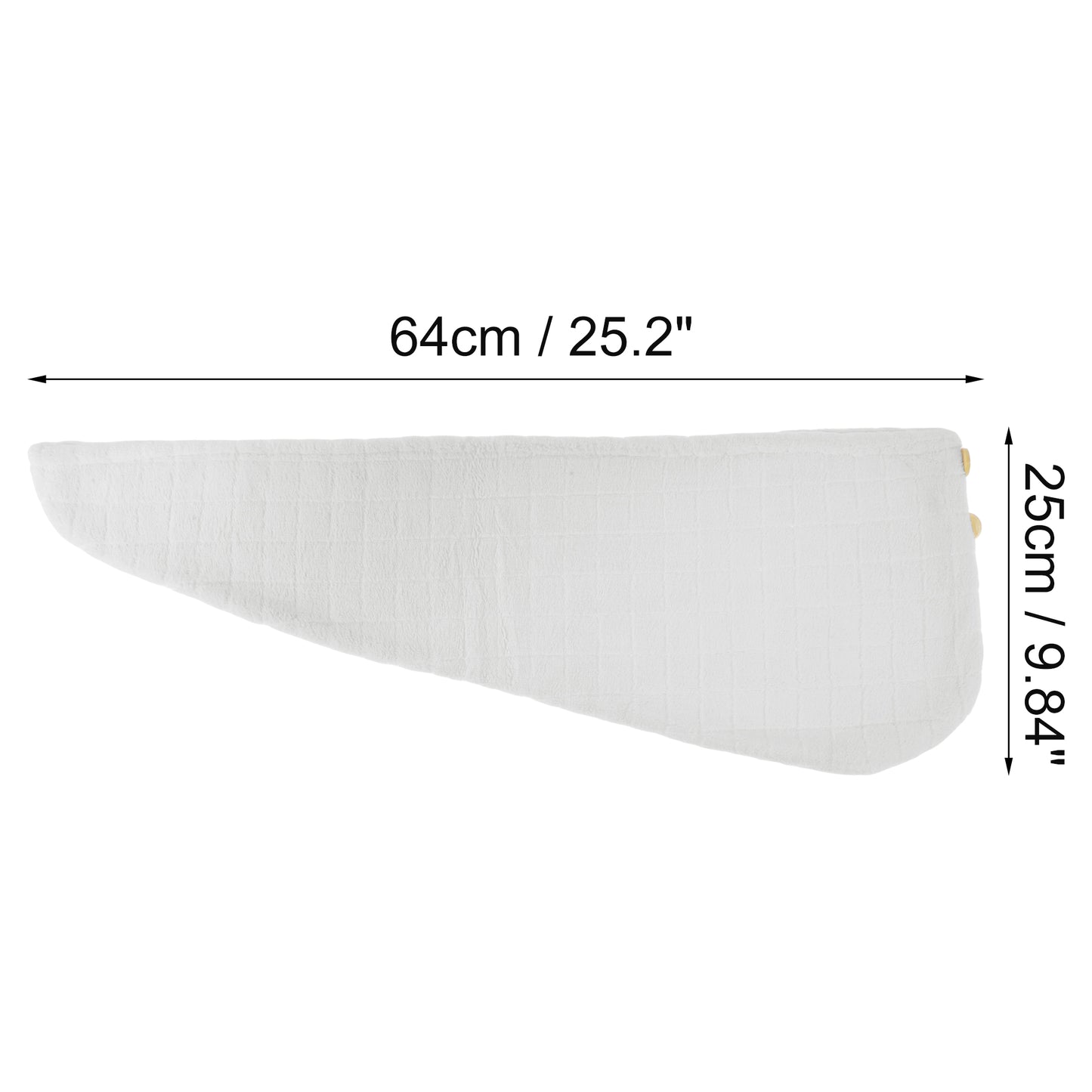 1 Pc Women Breathable Grid Hair Drying Wrap Towel for Bathroom Gray