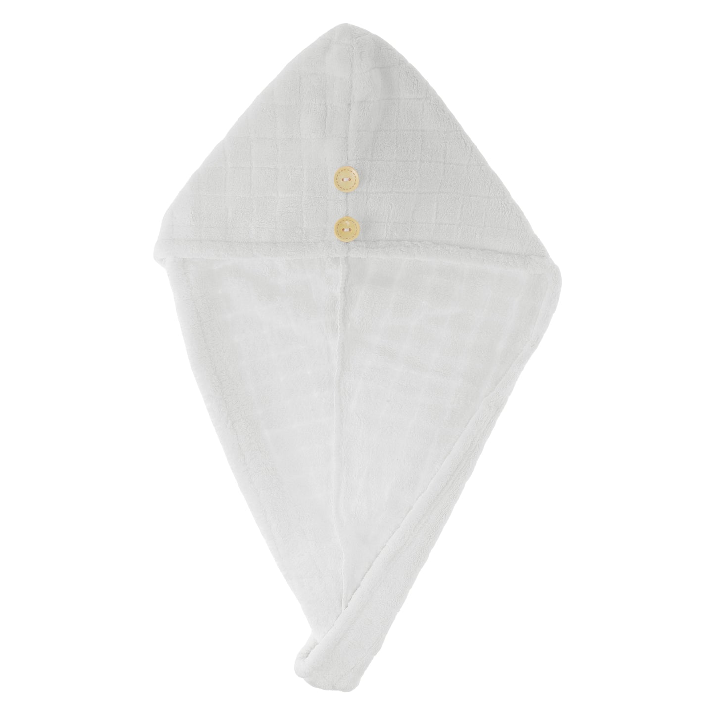 1 Pc Women Breathable Grid Hair Drying Wrap Towel for Bathroom Gray