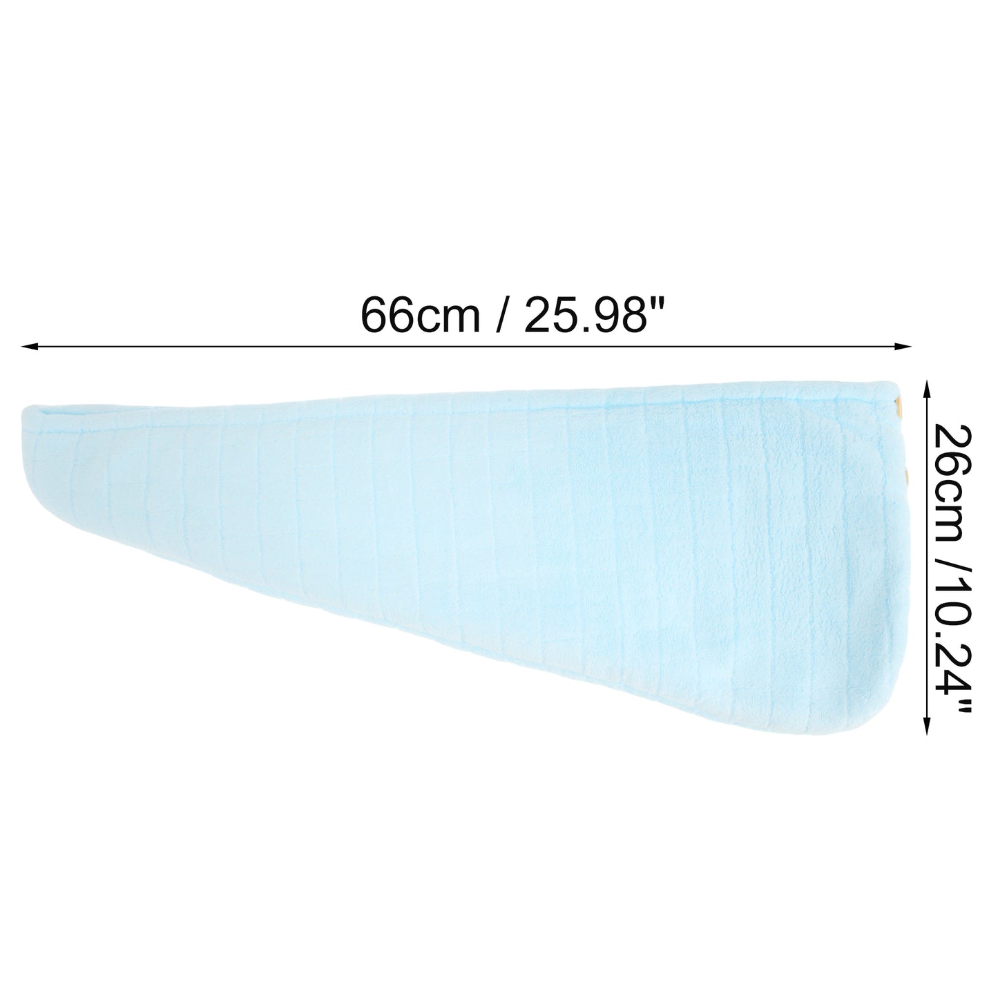1 Pc Women Double Layer Grid Hair Drying Wrap Towel for Bathroom Blue