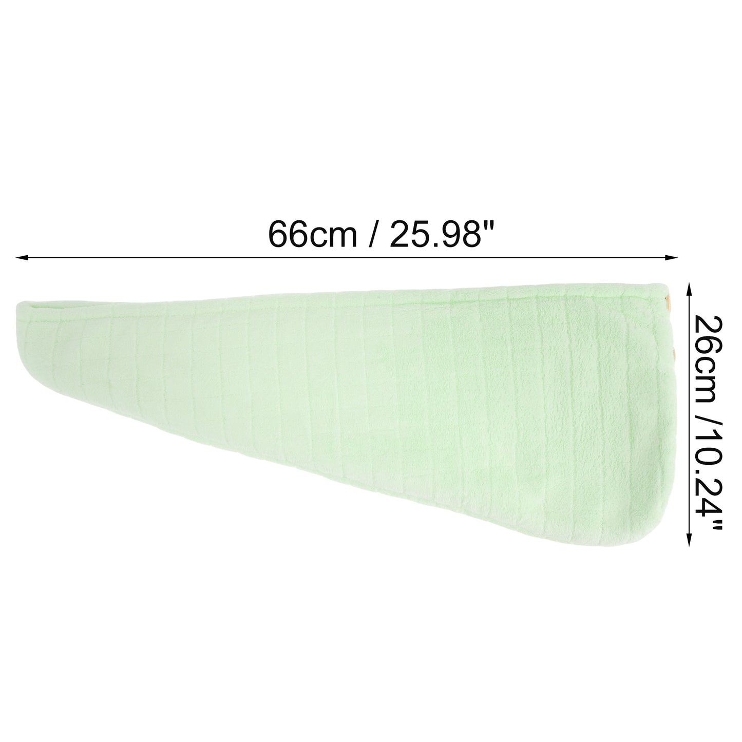 1 Pc Women Double Layer Grid Hair Drying Wrap Towel for Bathroom Green