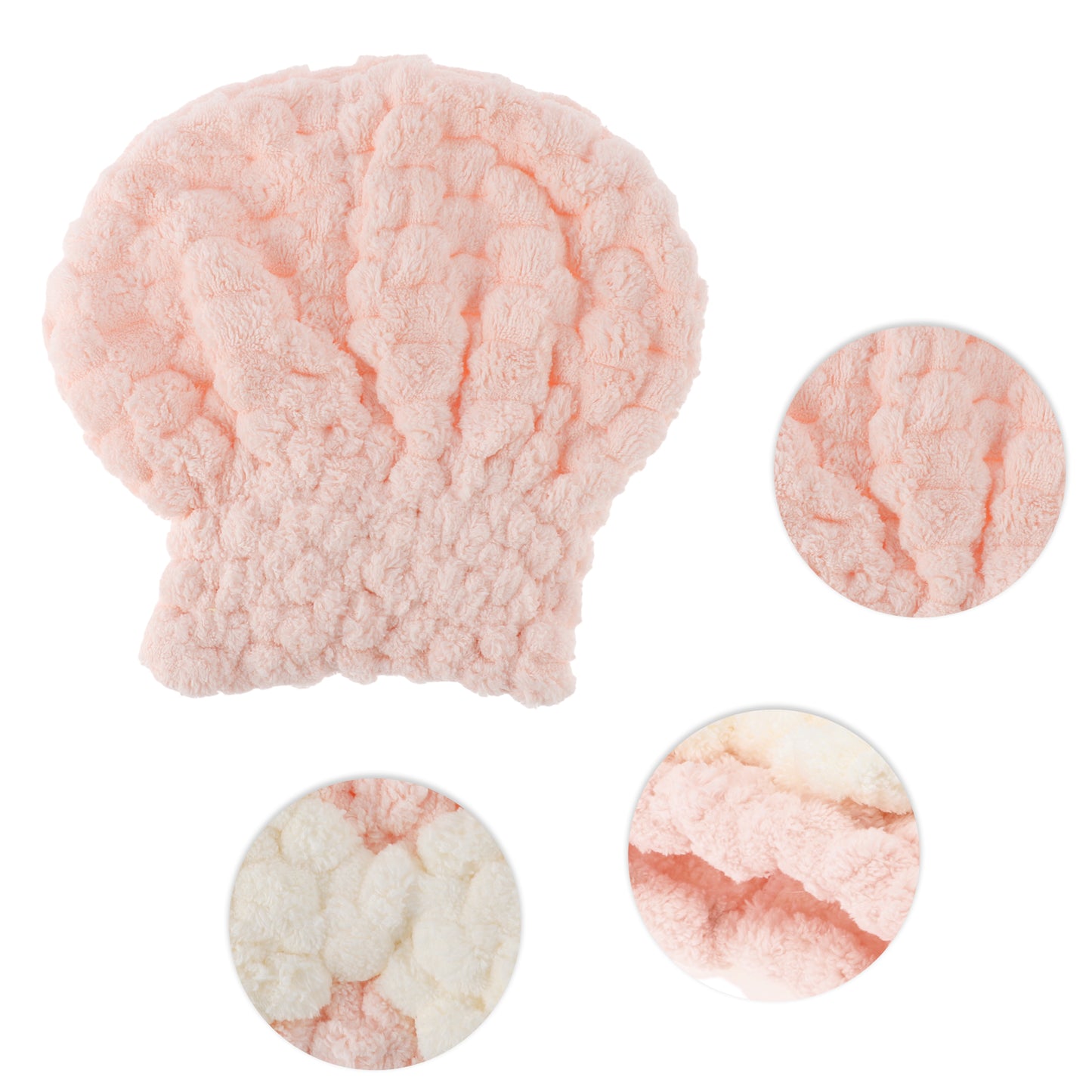 1 Pc Women Soft Comfortable Hair Drying Wrap Towel for Bathroom Pink