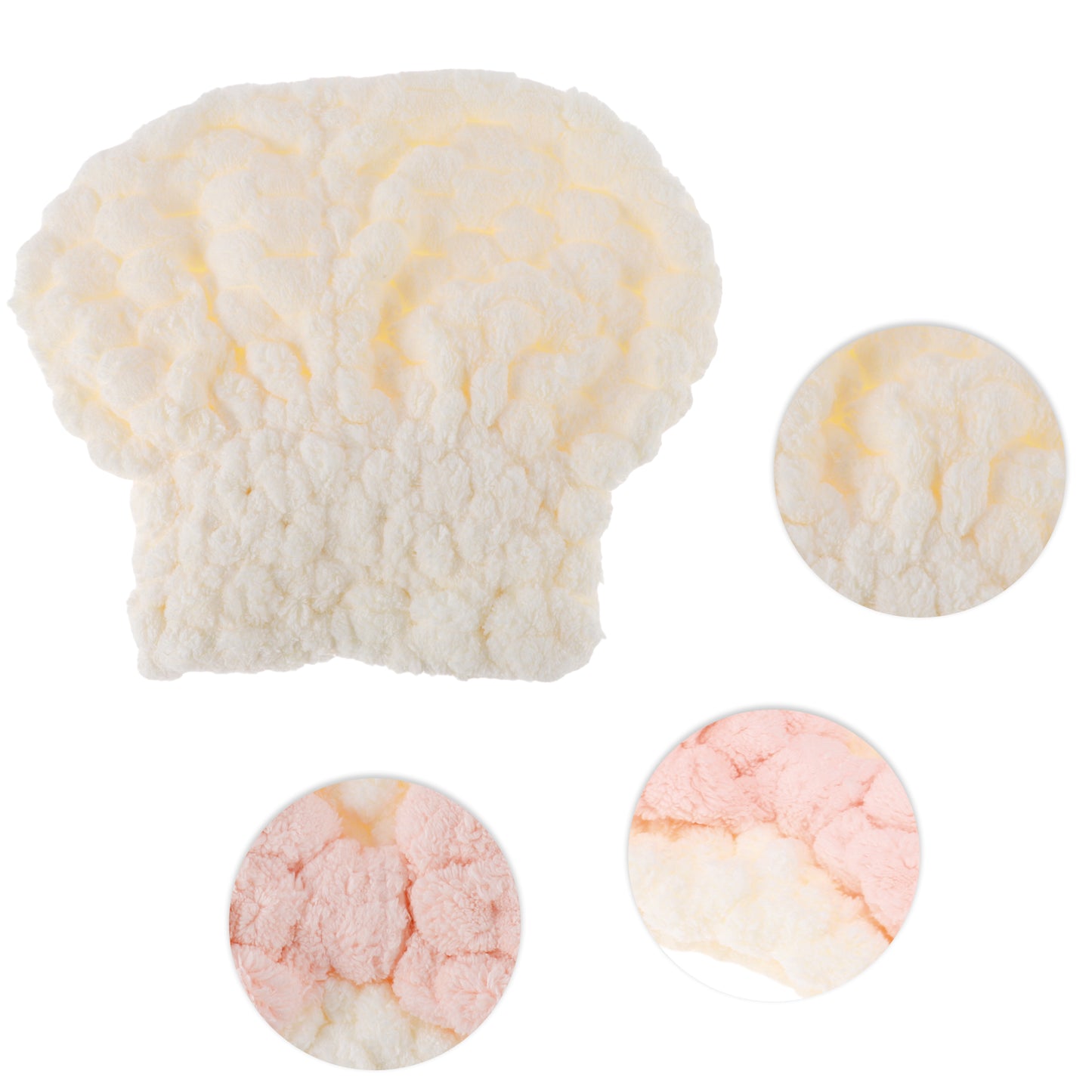 1 Pc Women Soft Comfortable Hair Drying Wrap Towel for Bathroom Beige