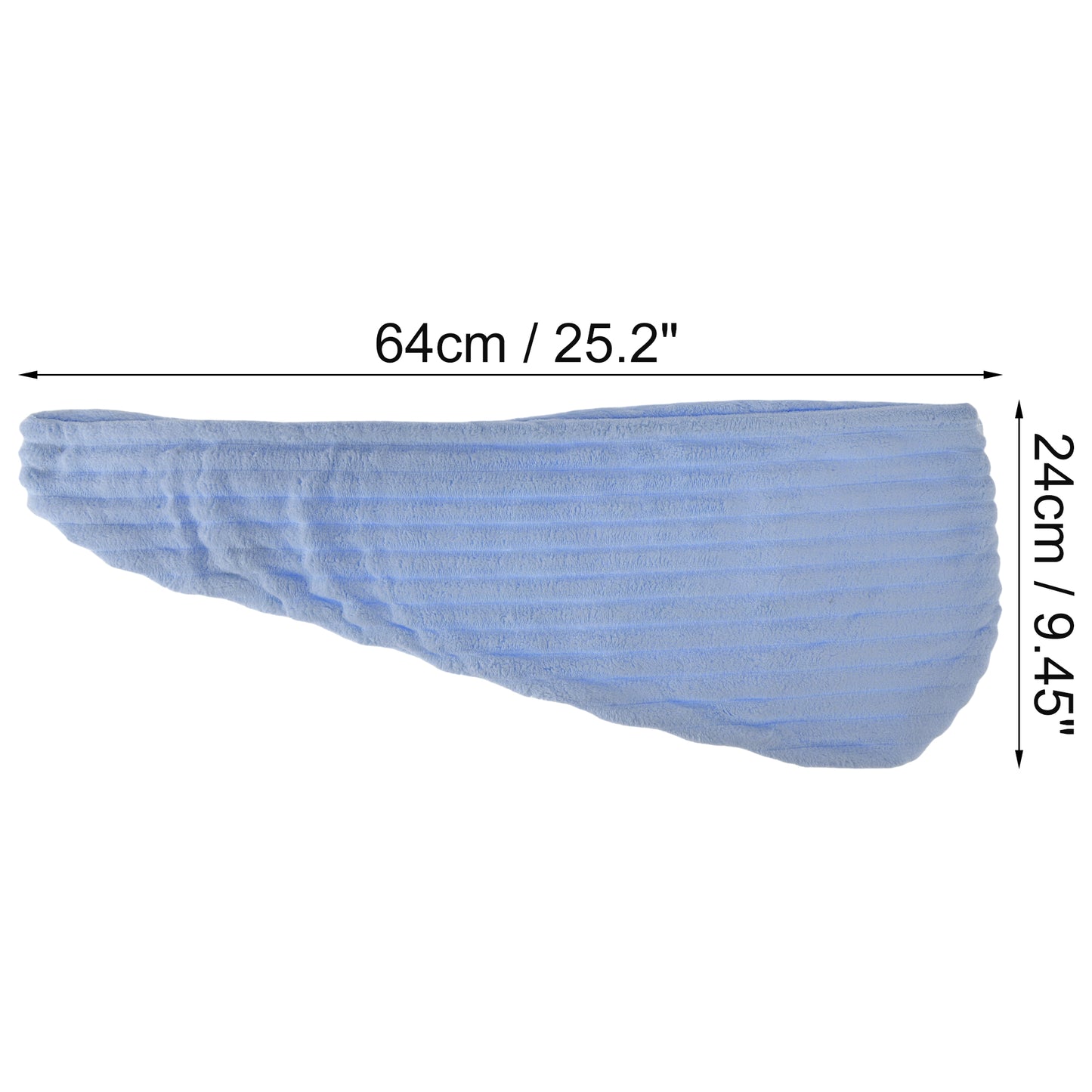 1 Pc Women Soft Thickening Hair Drying Wrap Towel for Bathroom Blue