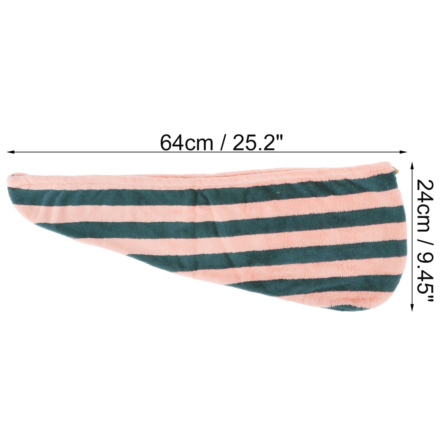 1 Pc Women Breathable Stripe Hair Drying Wrap Towel for Bathroom Pink, Navy Blue