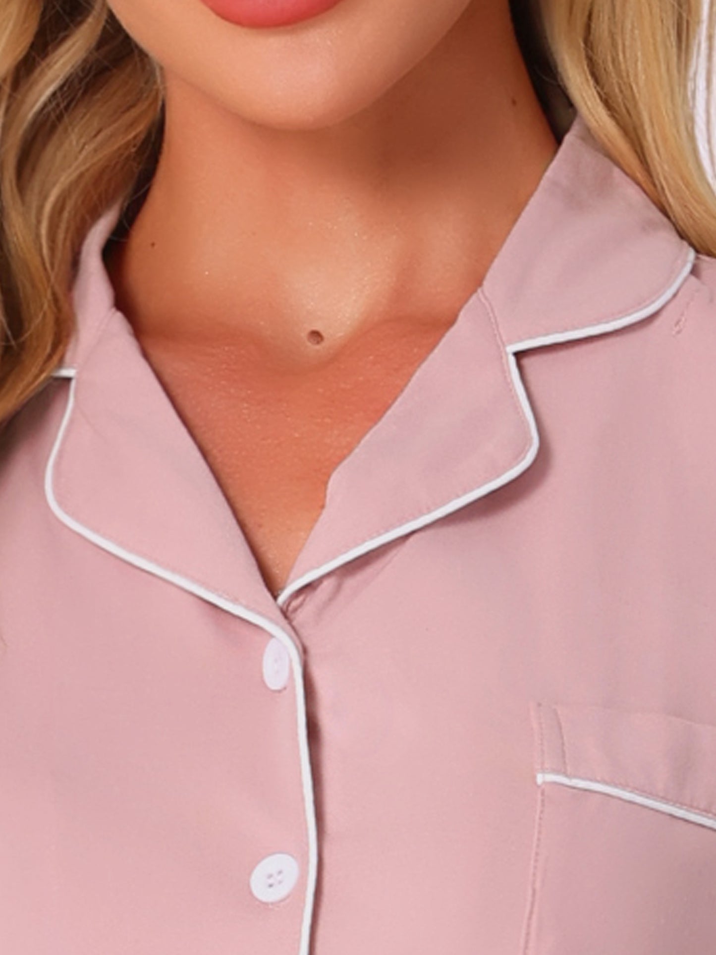 Pyjama pour femme en modal, chemise de nuit boutonnée, manches longues et pantalon, ensemble de vêtements de détente