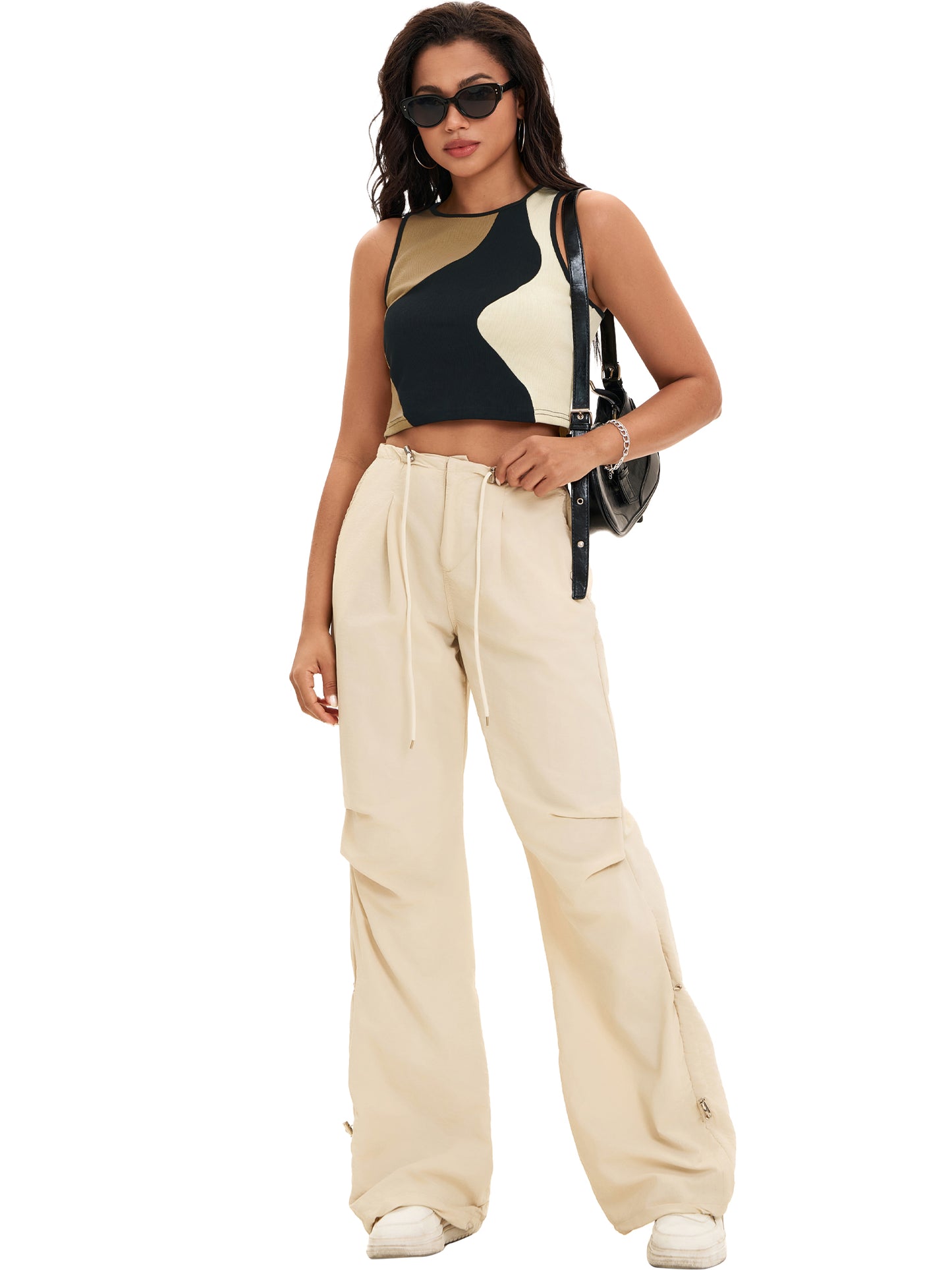 Women Crop Tank Top Casual Basic Sleeveless Workout Summer Top