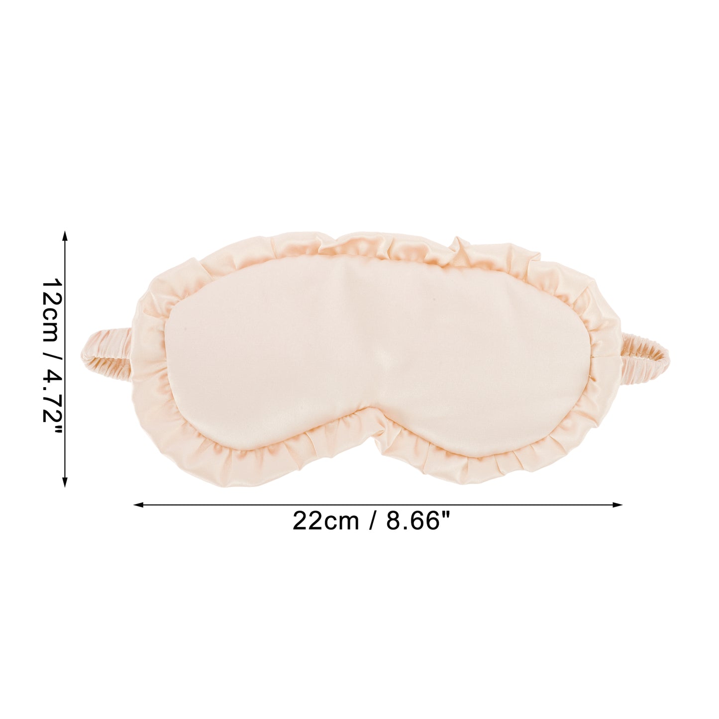 Soft Ruffle Sleep Mask Eye Shade Cover for Travel Light Pink