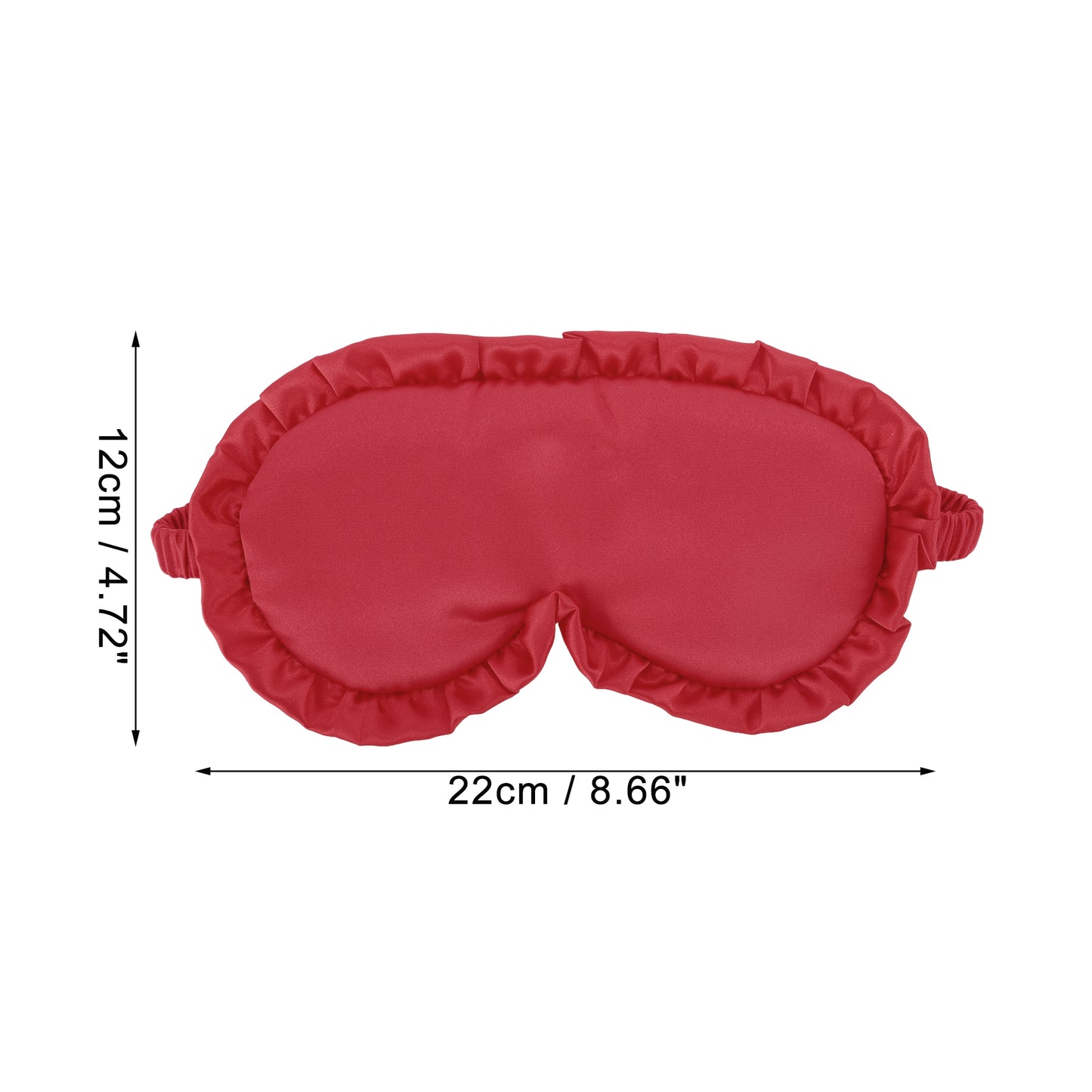Soft Ruffle Sleep Mask Eye Shade Cover for Travel Red