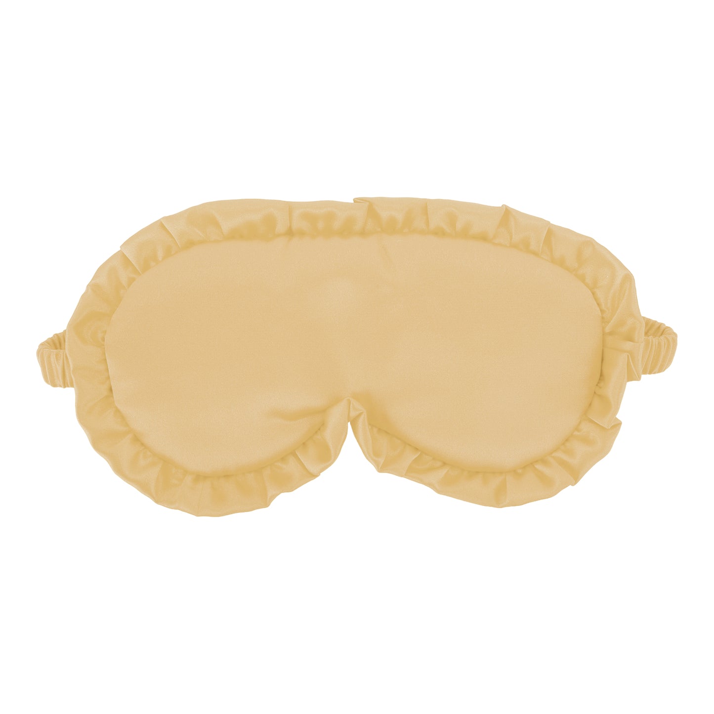 Soft Ruffle Sleep Mask Eye Shade Cover for Travel Gold Tone