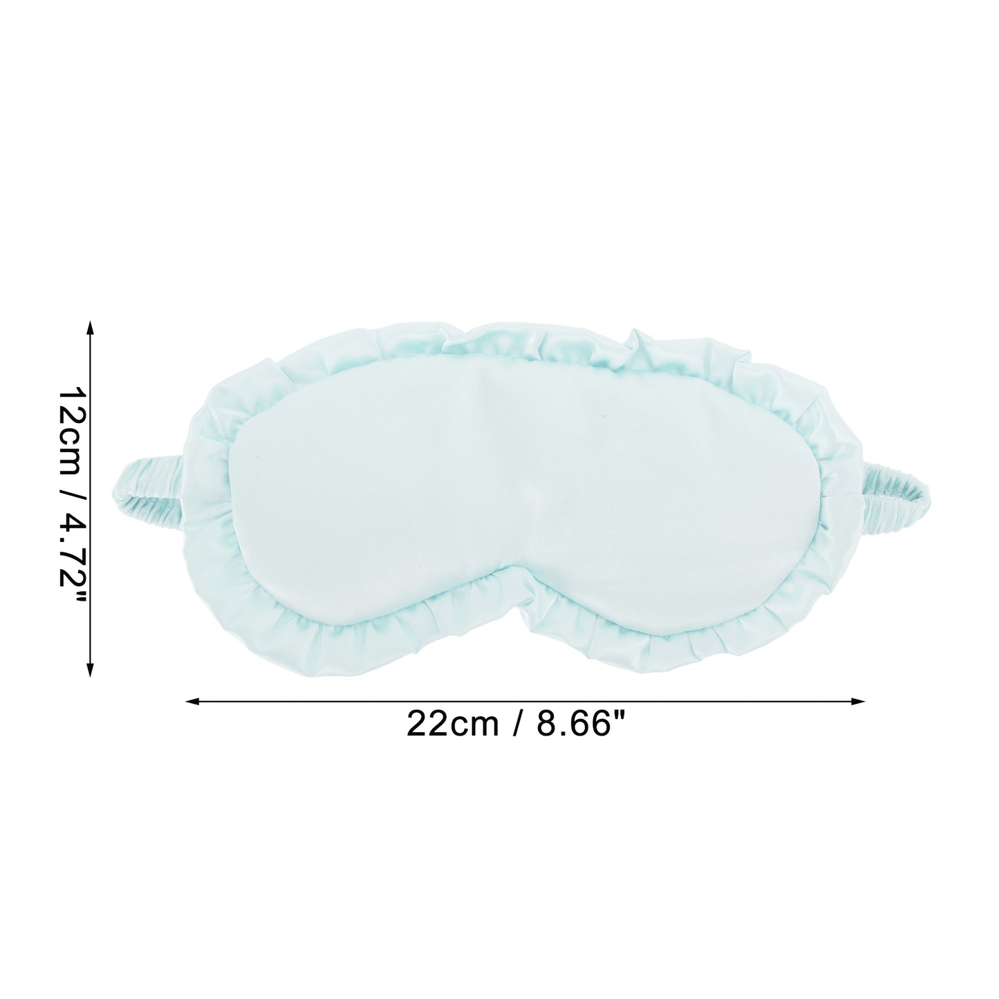 Soft Ruffle Sleep Mask Eye Shade Cover for Travel Blue