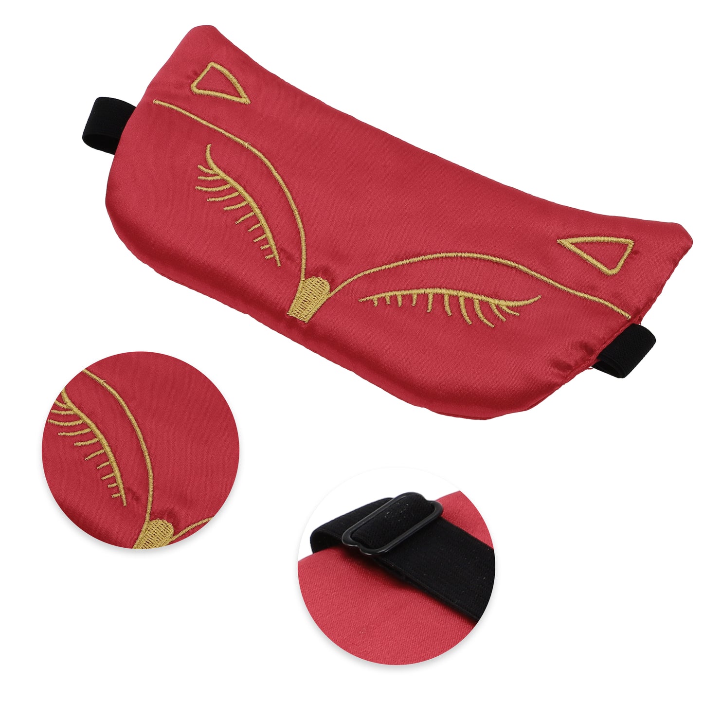 Soft Cartoon Fox Sleep Mask Eye Shade Cover for Travel Red