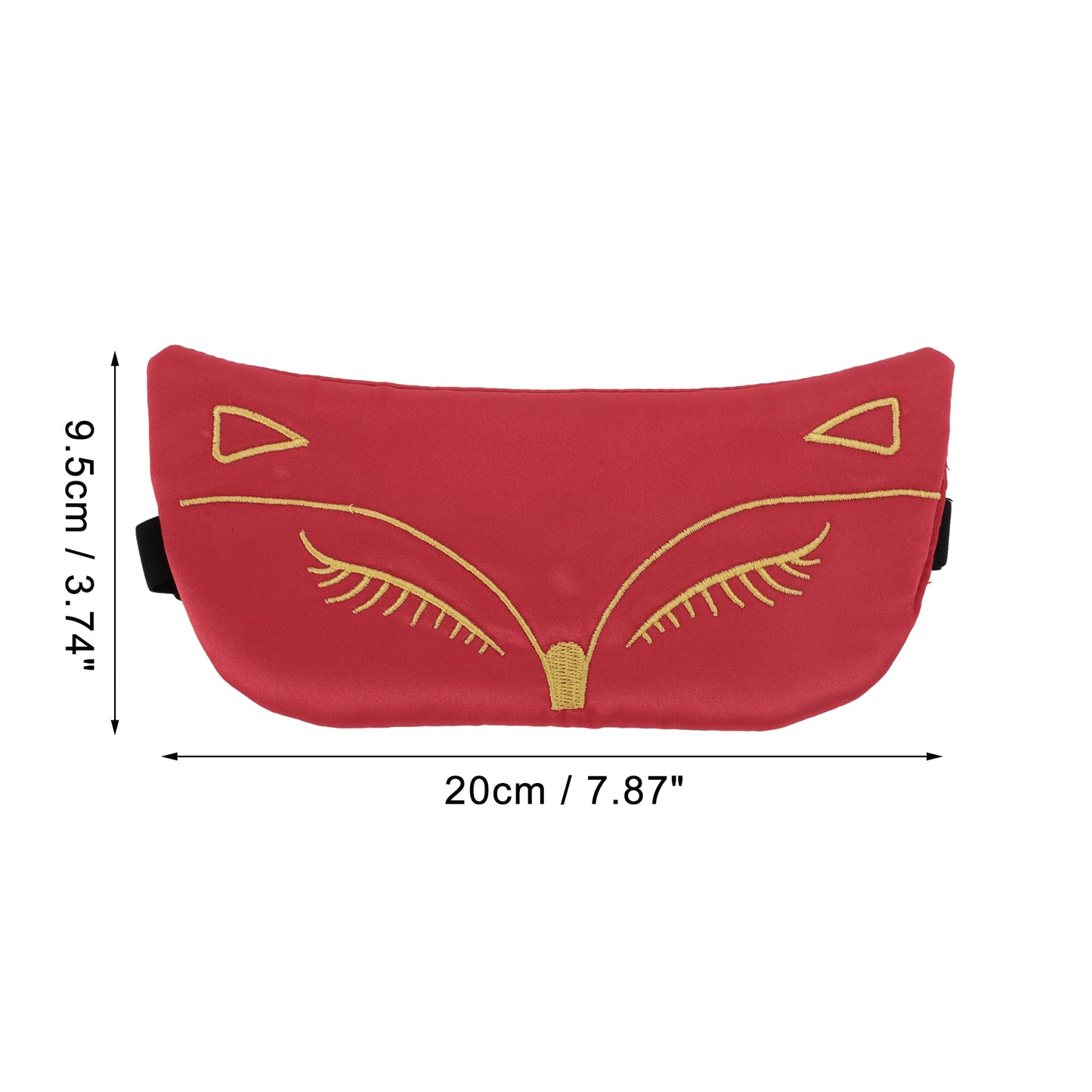 Soft Cartoon Fox Sleep Mask Eye Shade Cover for Travel Red