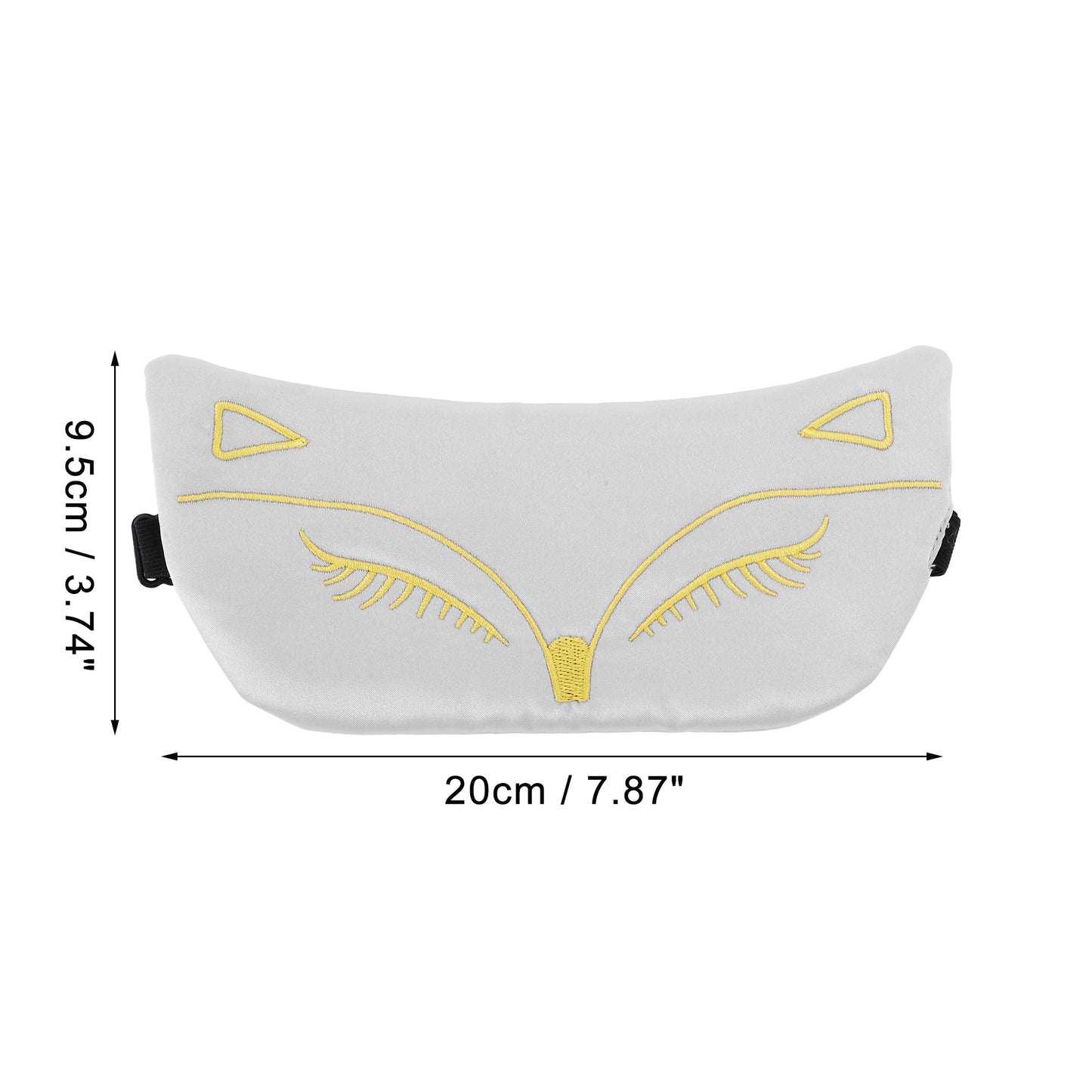 Soft Cartoon Fox Sleep Mask Eye Shade Cover for Travel Silver Tone