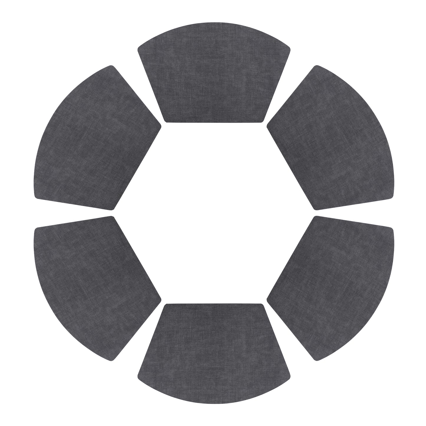 Placemats Set of 6 Wedge Faux Leather for Kitchen Dining Table Decor, Washable Wipeable 19*12in