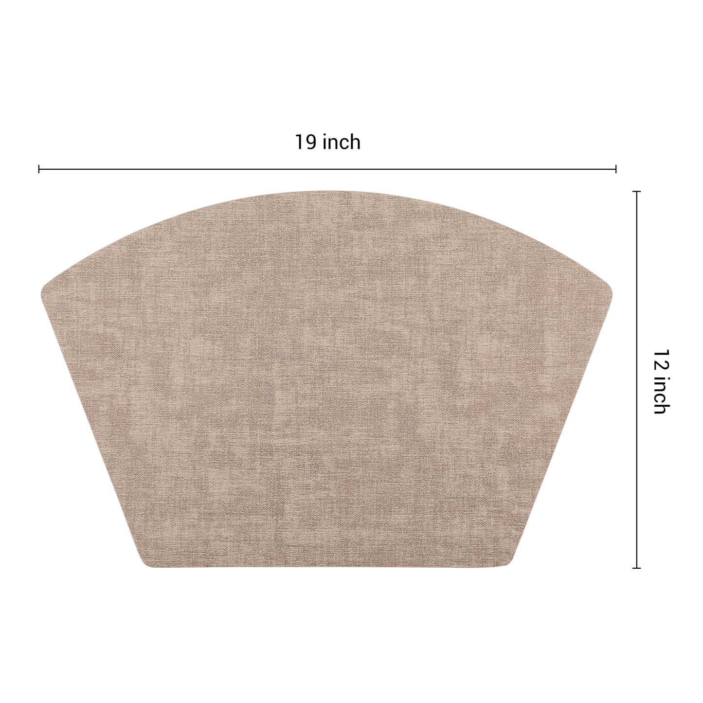 Placemats Set of 6 Wedge Faux Leather for Kitchen Dining Table Decor, Washable Wipeable 19*12in