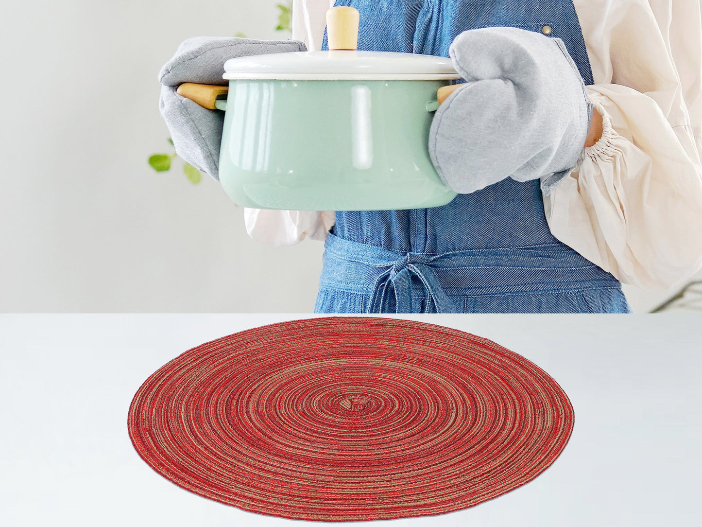 Farmhouse Placemats Set of 6 for Dining Table Decor Indoor Outdoor Washable Wipe Clean 15*15in