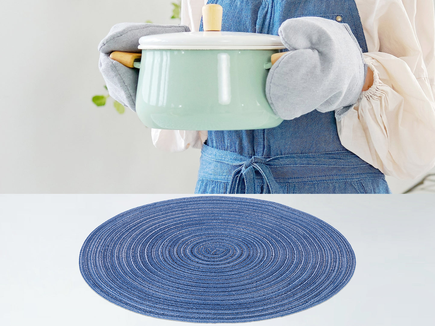 Farmhouse Placemats Set of 6 for Dining Table Decor Indoor Outdoor Washable Wipe Clean 15*15in