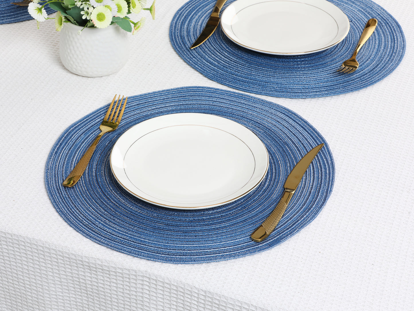 Farmhouse Placemats Set of 6 for Dining Table Decor Indoor Outdoor Washable Wipe Clean 15*15in