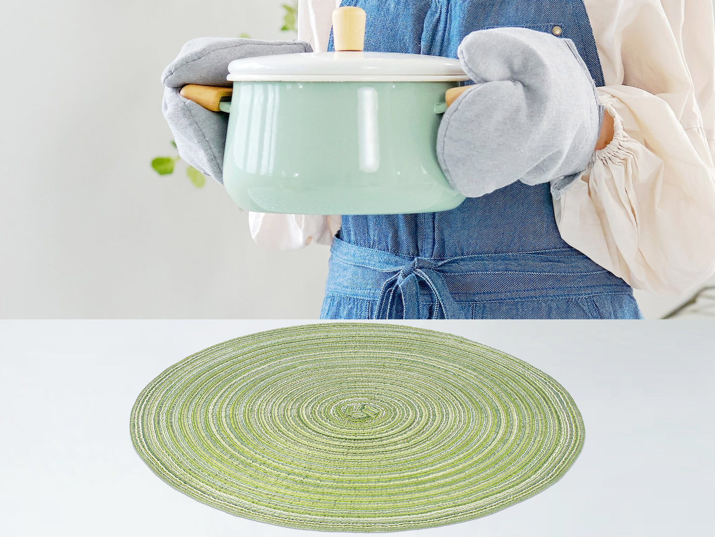Farmhouse Placemats Set of 6 for Dining Table Decor Indoor Outdoor Washable Wipe Clean 15*15in