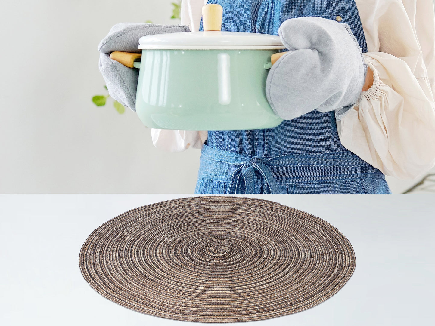 Farmhouse Placemats Set of 6 for Dining Table Decor Indoor Outdoor Washable Wipe Clean 15*15in
