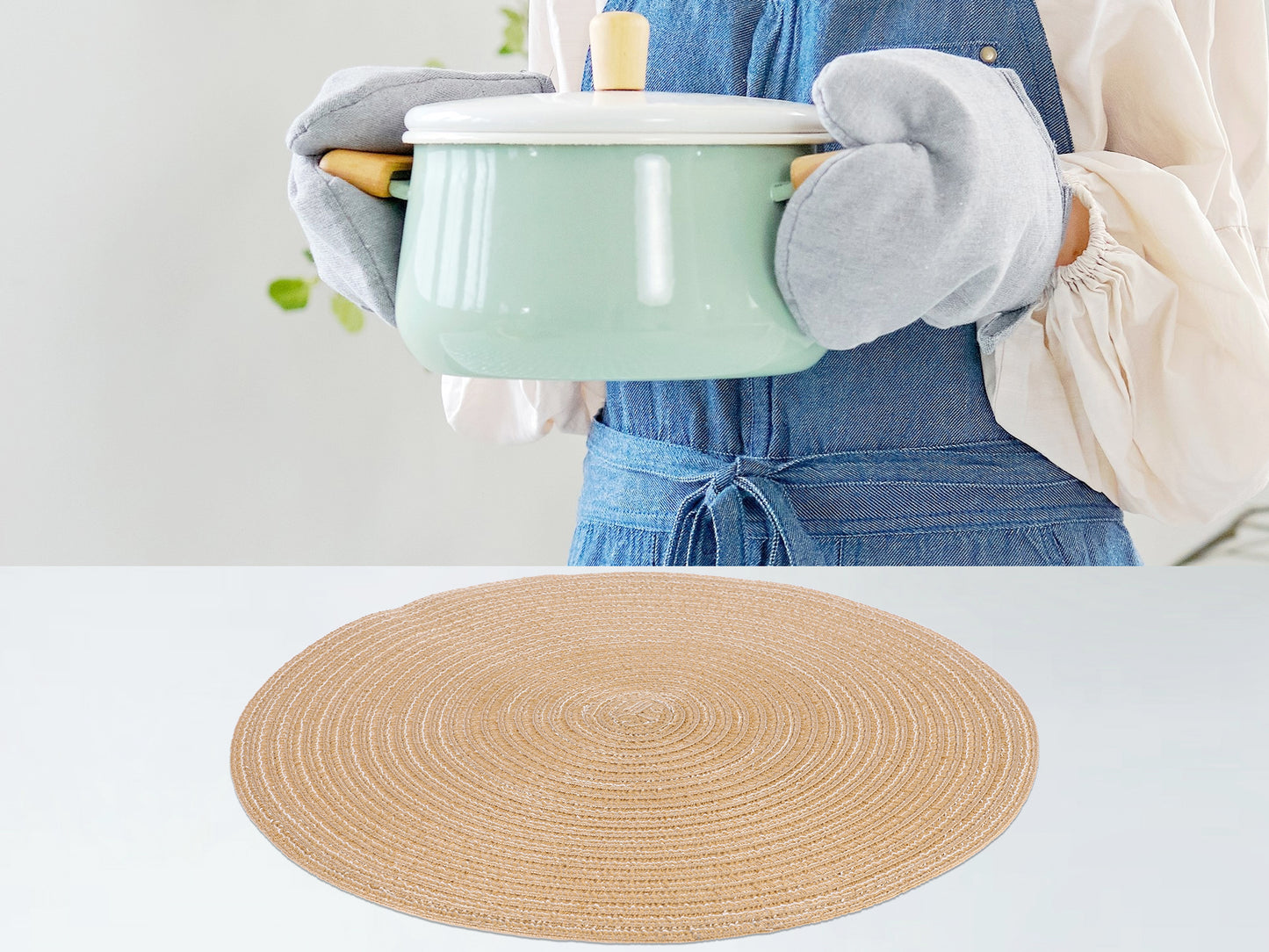 Farmhouse Placemats Set of 6 for Dining Table Decor Indoor Outdoor Washable Wipe Clean 15*15in