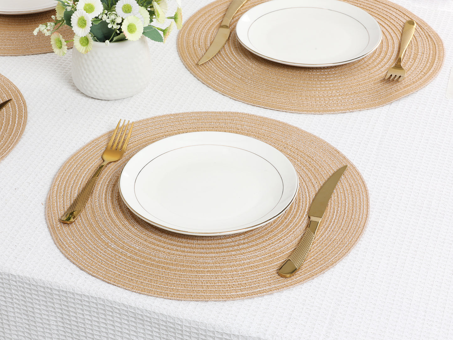 Farmhouse Placemats Set of 6 for Dining Table Decor Indoor Outdoor Washable Wipe Clean 15*15in