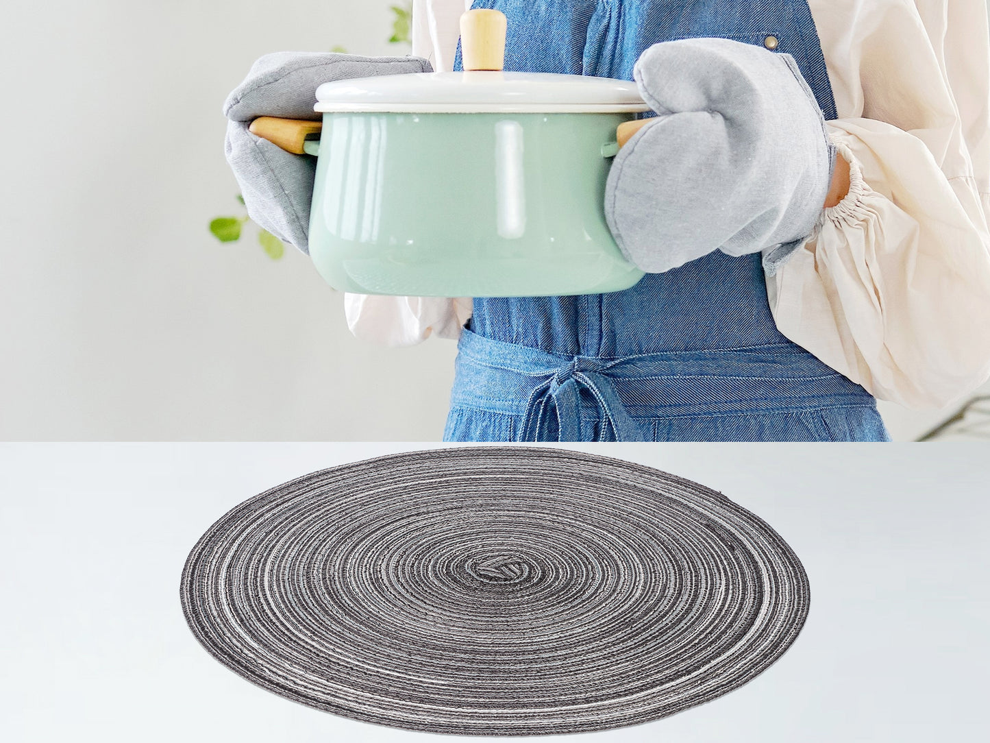 Farmhouse Placemats Set of 6 for Dining Table Decor Indoor Outdoor Washable Wipe Clean 15*15in