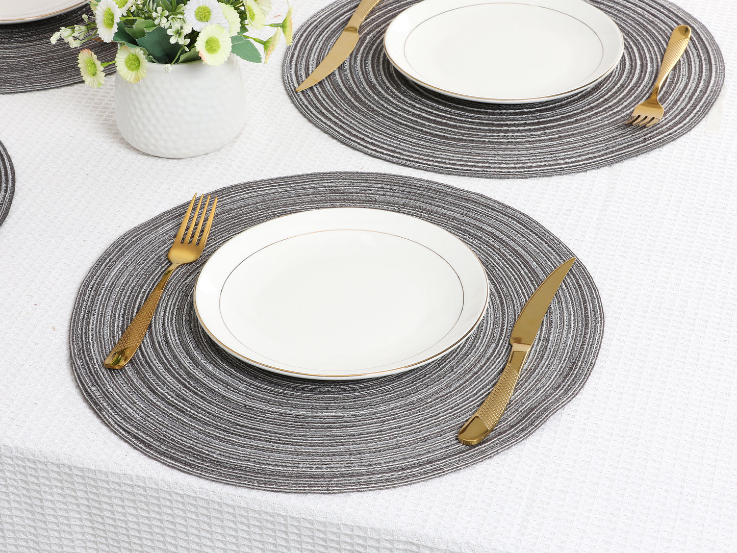 Farmhouse Placemats Set of 6 for Dining Table Decor Indoor Outdoor Washable Wipe Clean 15*15in