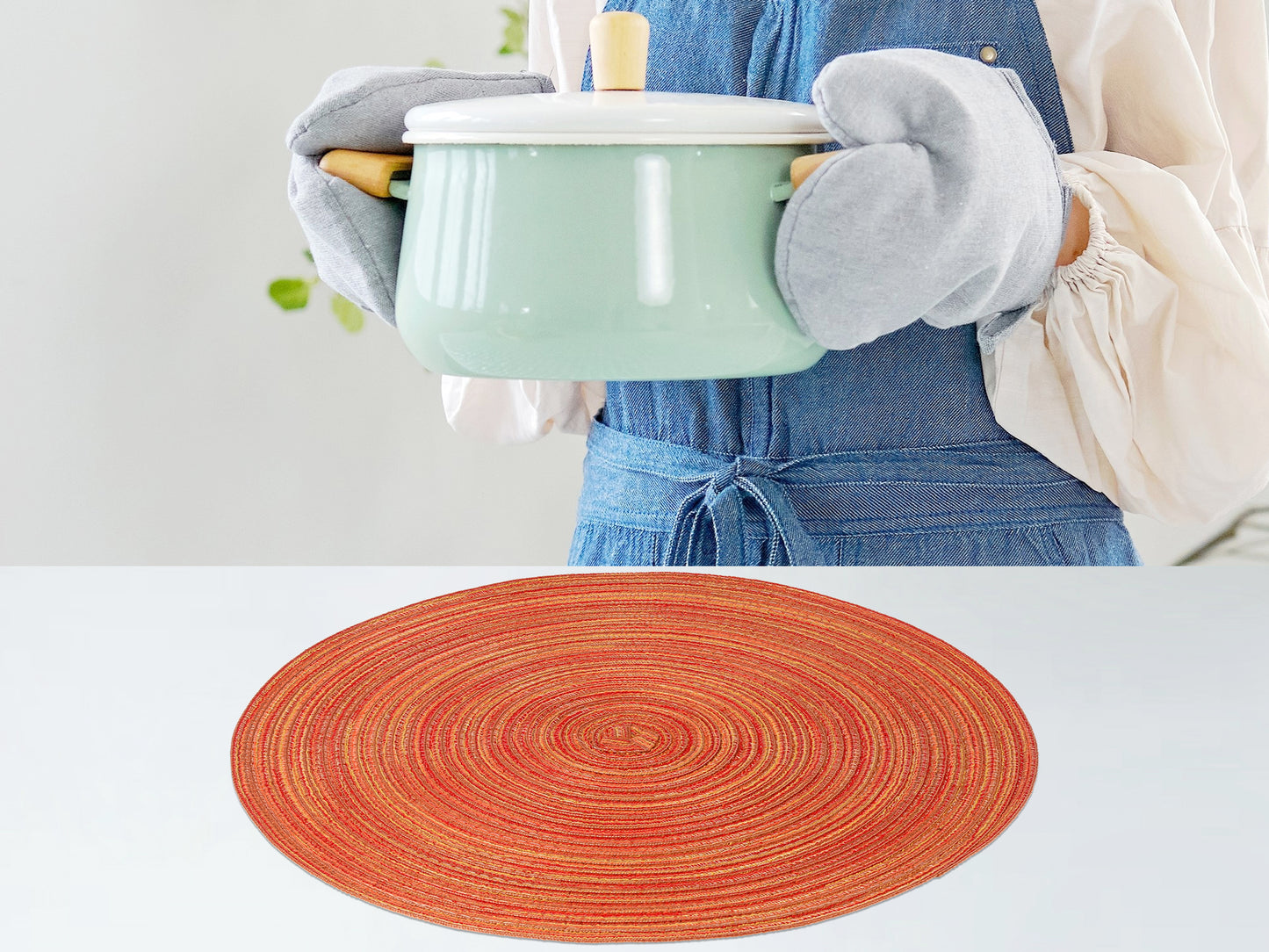 Farmhouse Placemats Set of 6 for Dining Table Decor Indoor Outdoor Washable Wipe Clean 15*15in